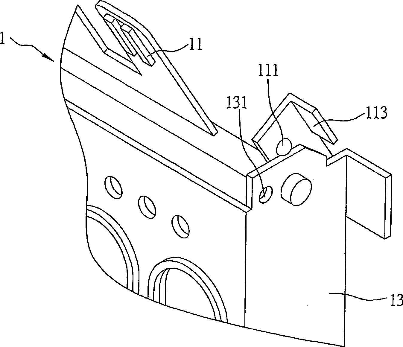 Adapter card fixing device