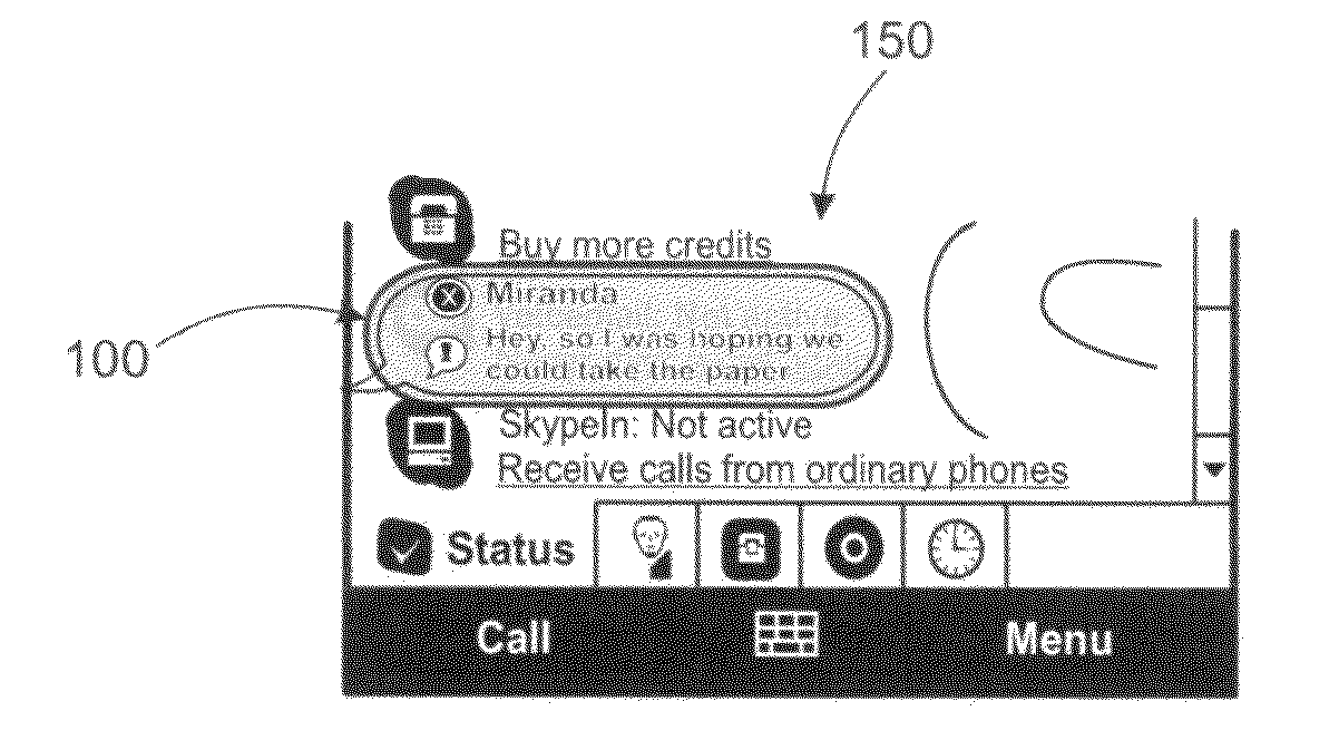 Method and System For Notifying A User of An Event Or Information Using Motion And Transparency On A Small Screen Display