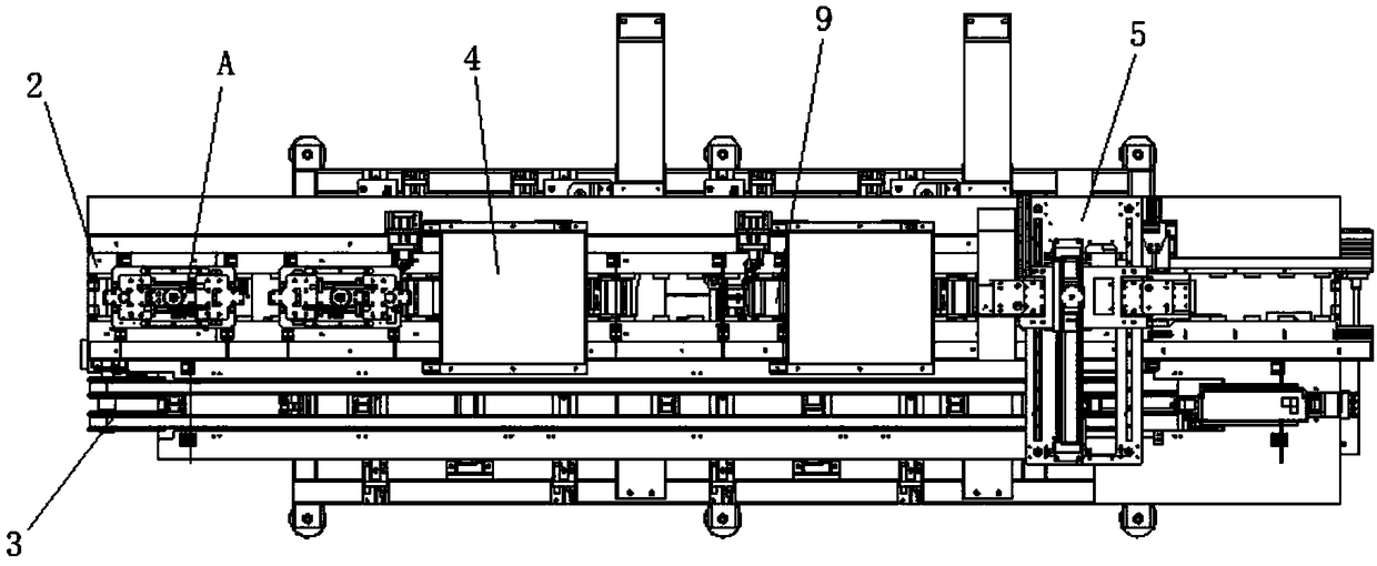 Automatic film pasting device for battery module heat-conducting film