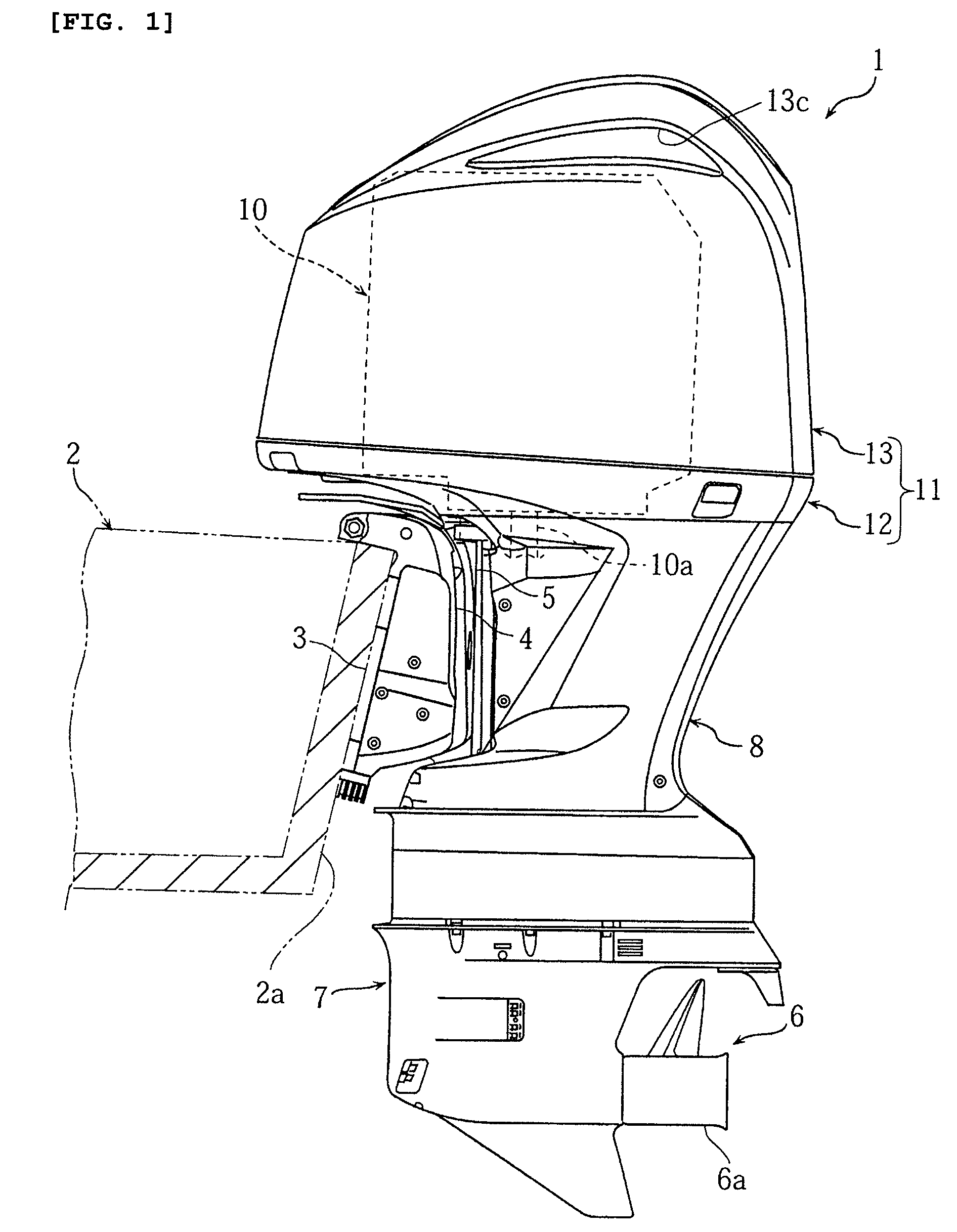 Outboard motor having a cowling