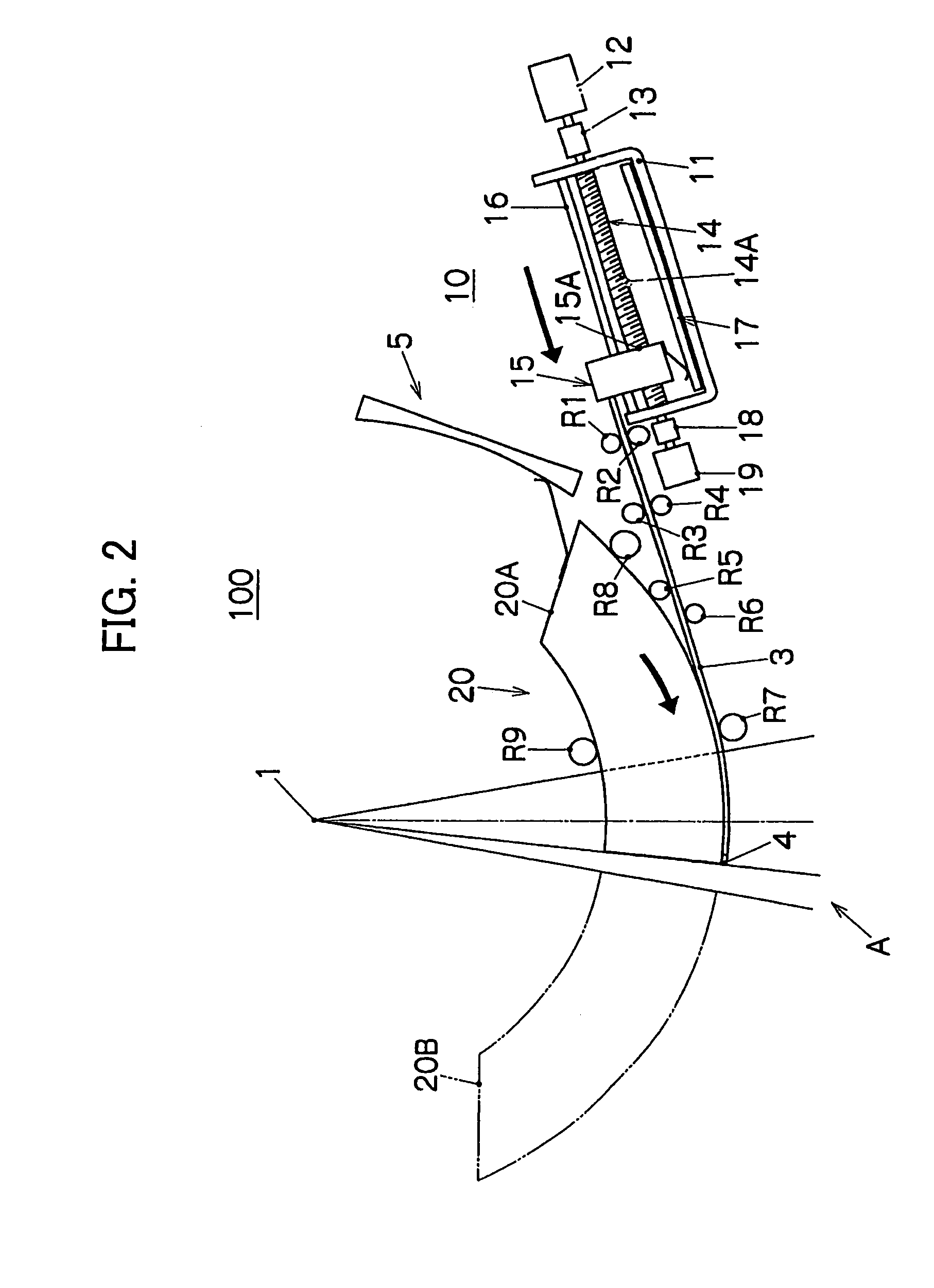 Device for limiting field on which radiation is irradiated