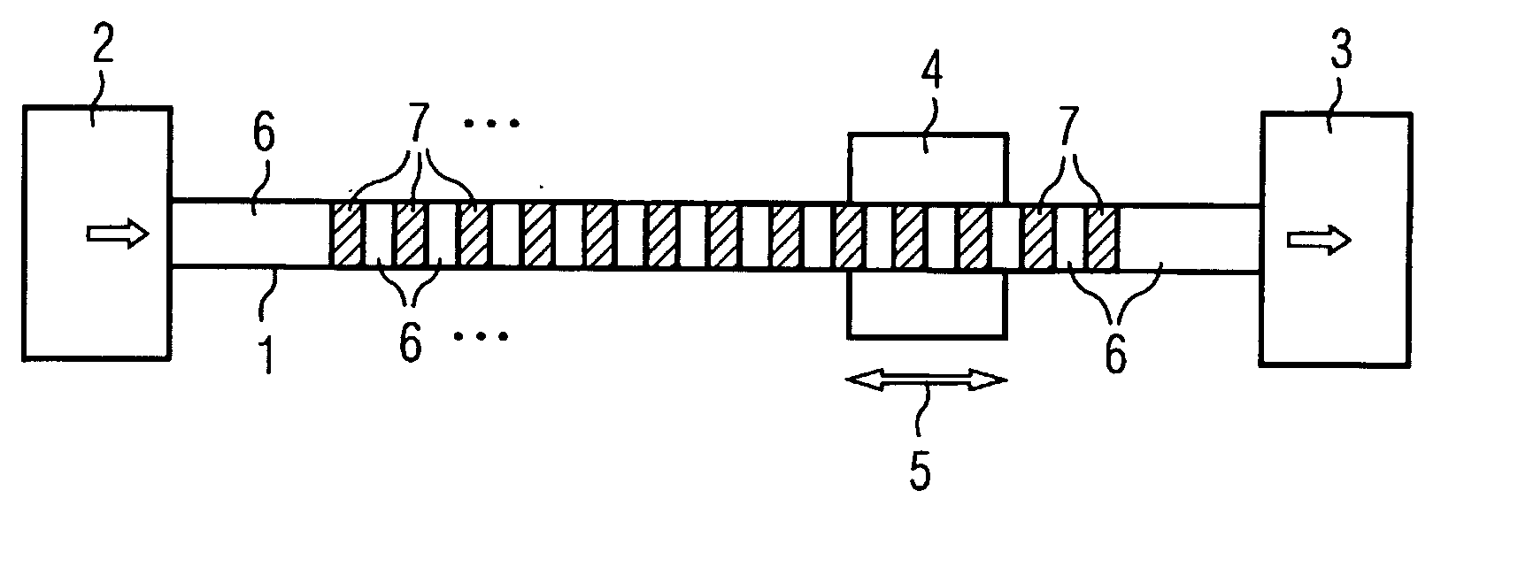 Device for optical signal transmission between two units movable relative to each other