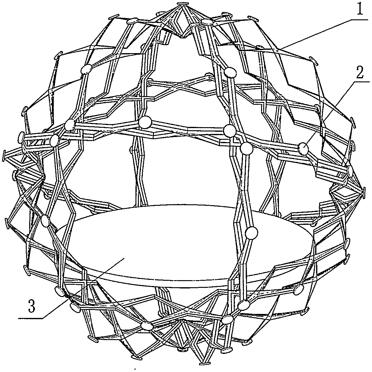 Spherical telescopic tent and installation usage method