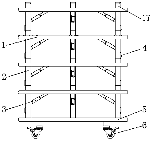 Tealeaf drying rack with fast receiving and discharging function