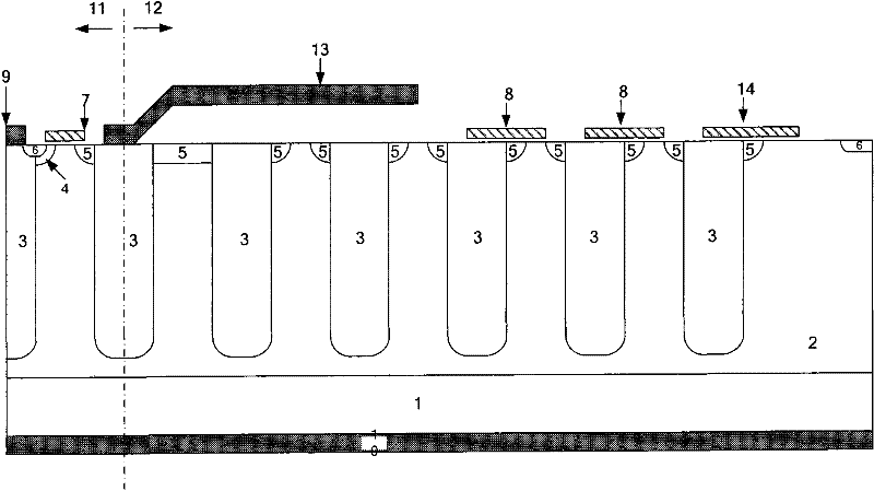 Super-junction metal oxide field effect transistor with surface buffering ring terminal structure