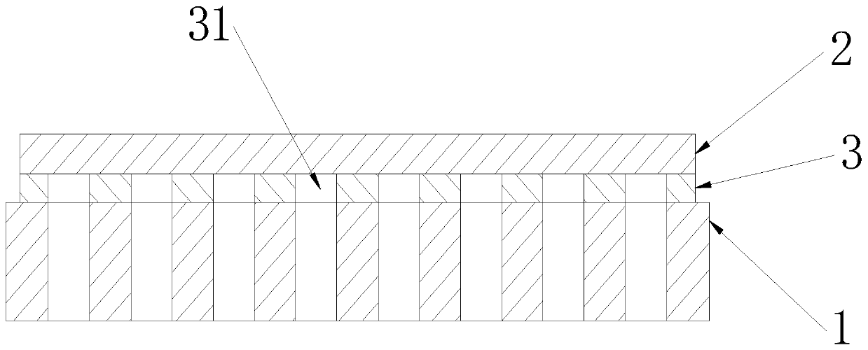 Method for producing wafer by combining composite adhesive film with through hole glass carrier plate structure