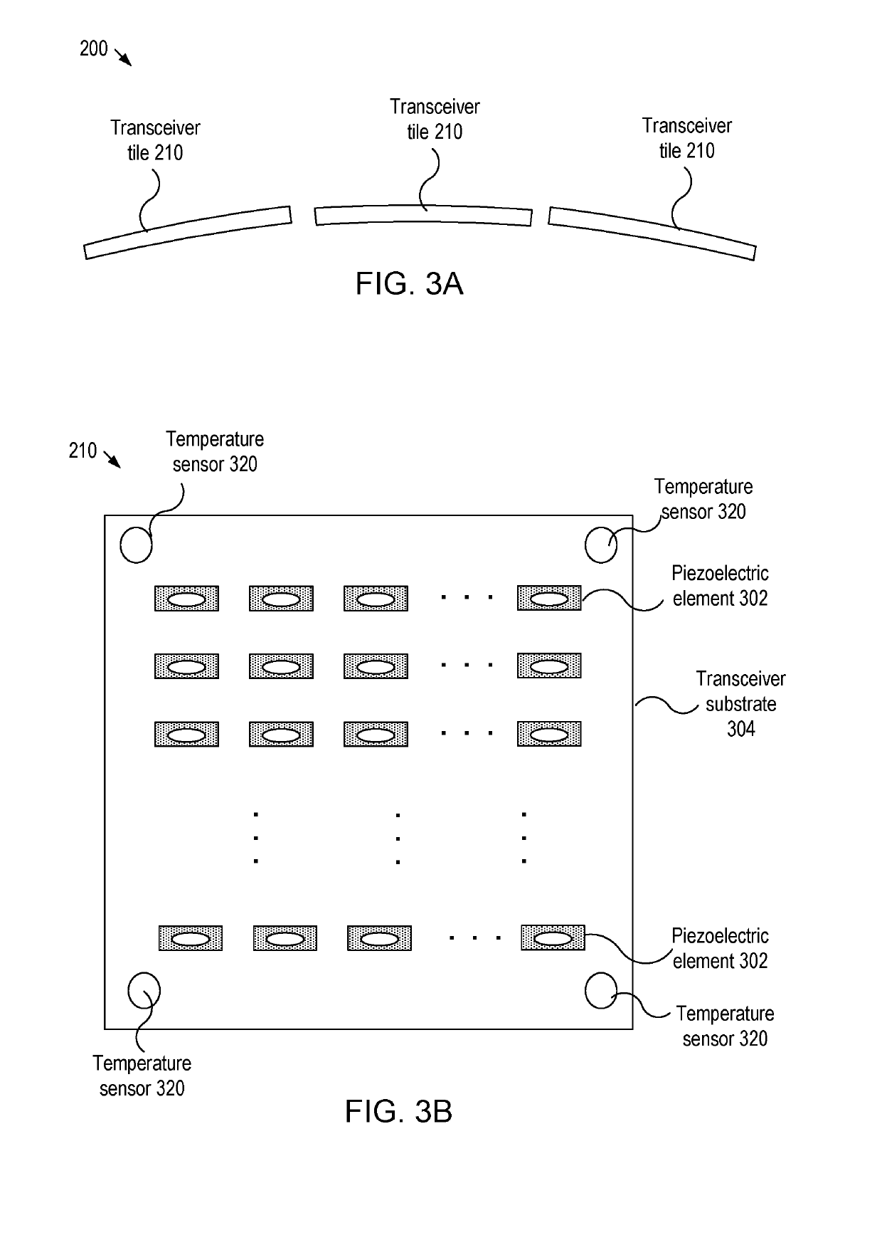 Imaging devices having piezoelectric transceivers