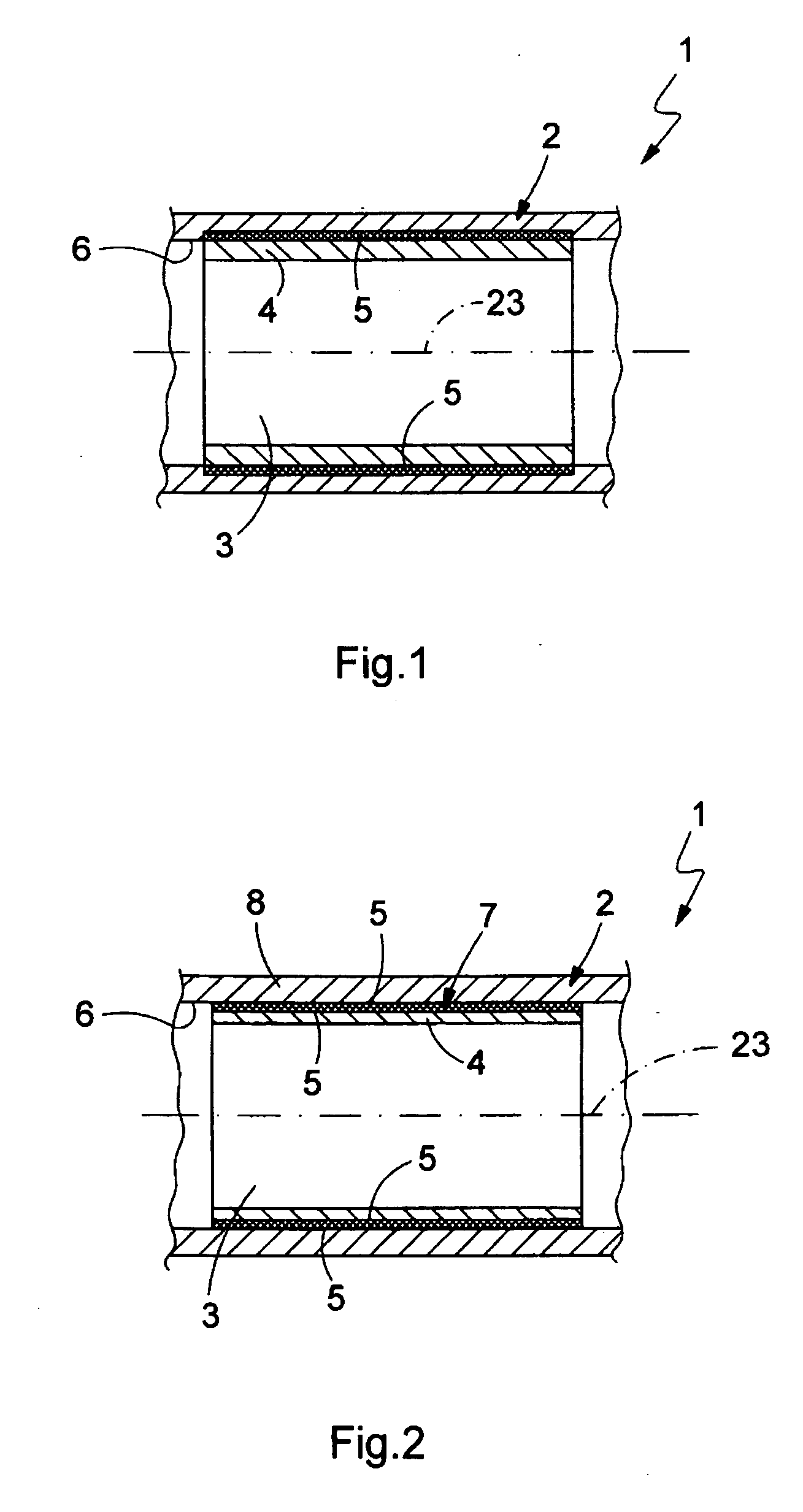 Exhaust gas treatment device and the respective manufacturing process