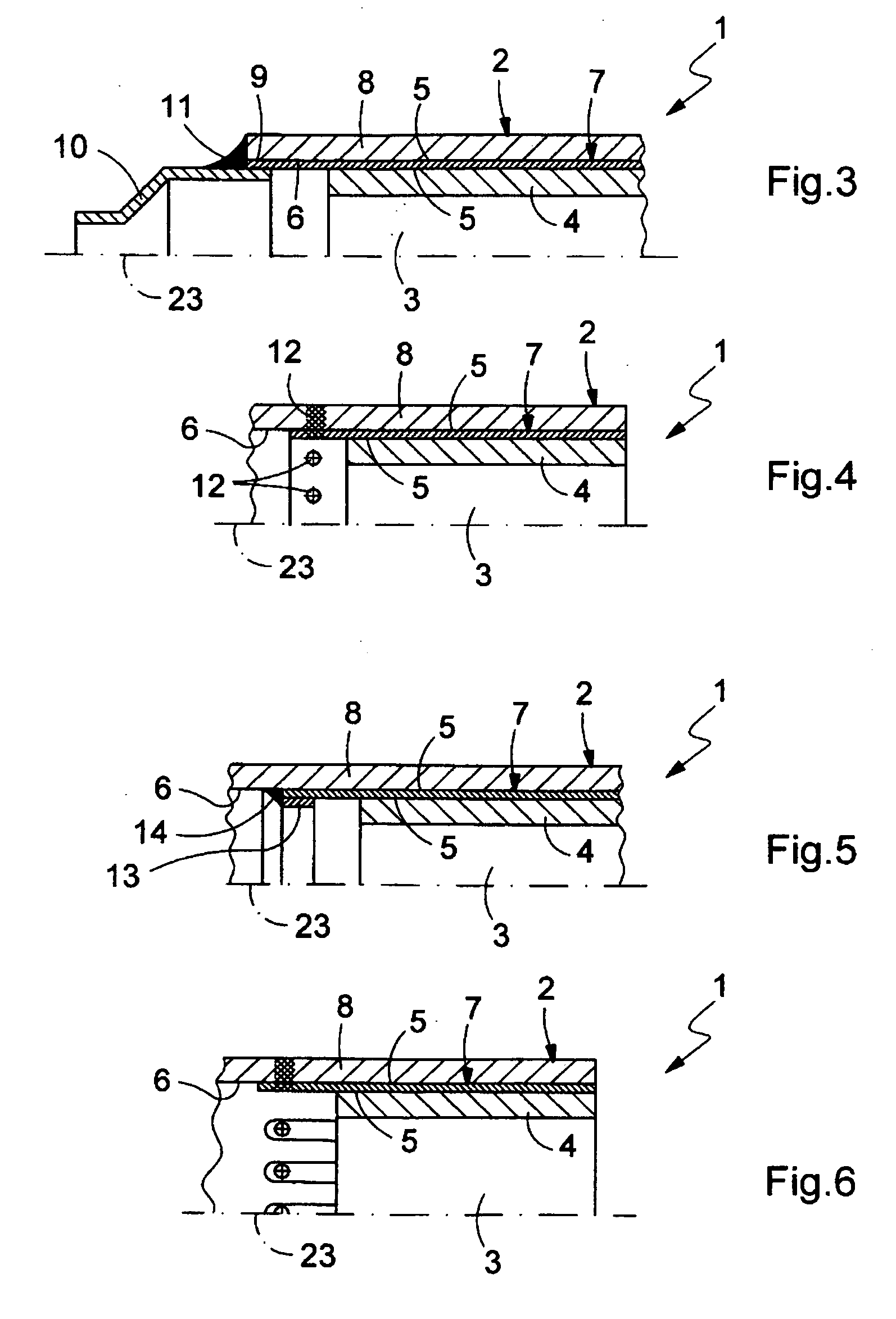 Exhaust gas treatment device and the respective manufacturing process
