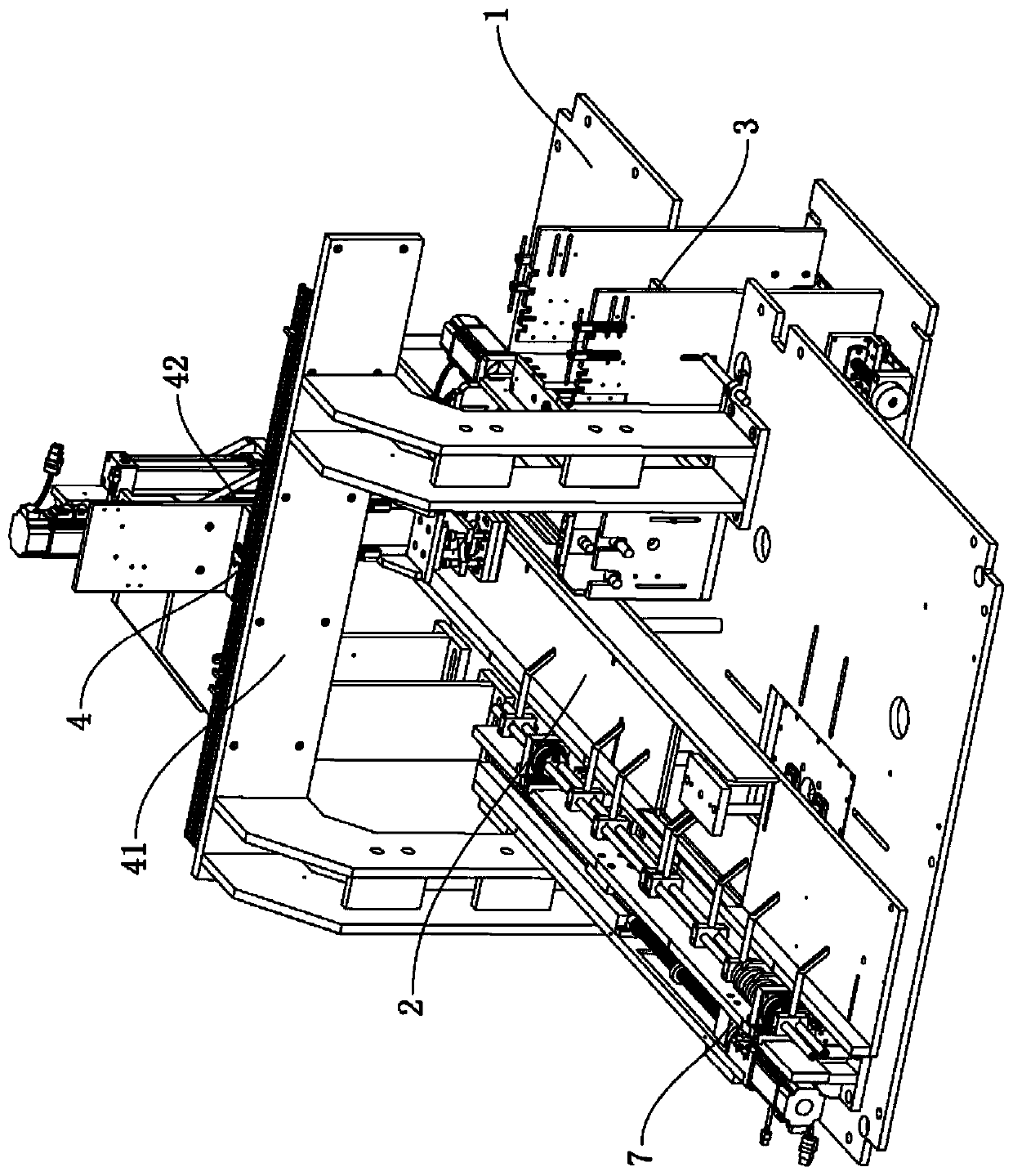 Paper box lining pasting machine