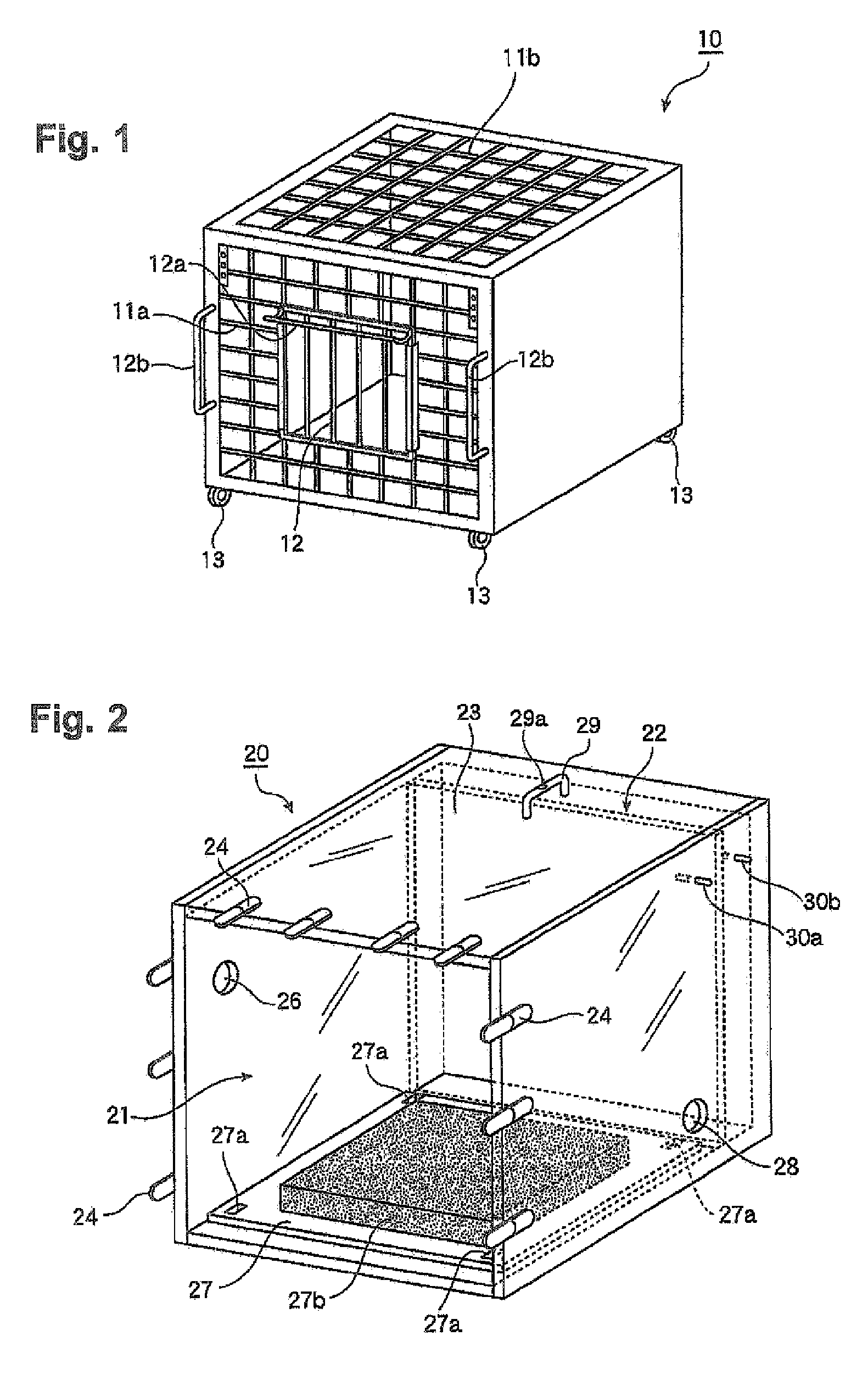 Chamber device, respiratory pharmacological test system and pharmacological safety test method