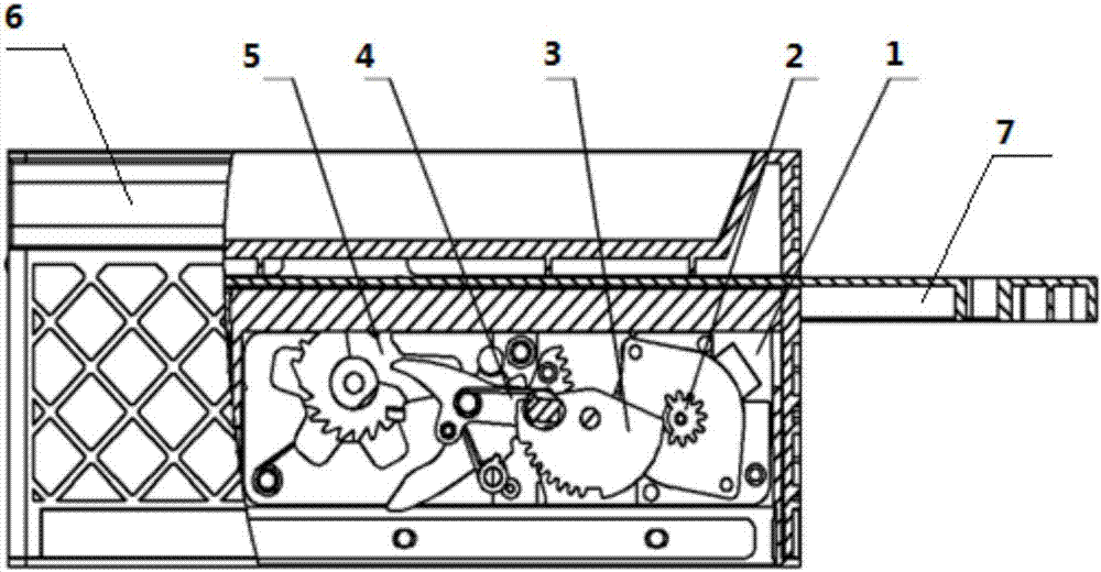 Electronic lock device for inner container of coin inserting machine