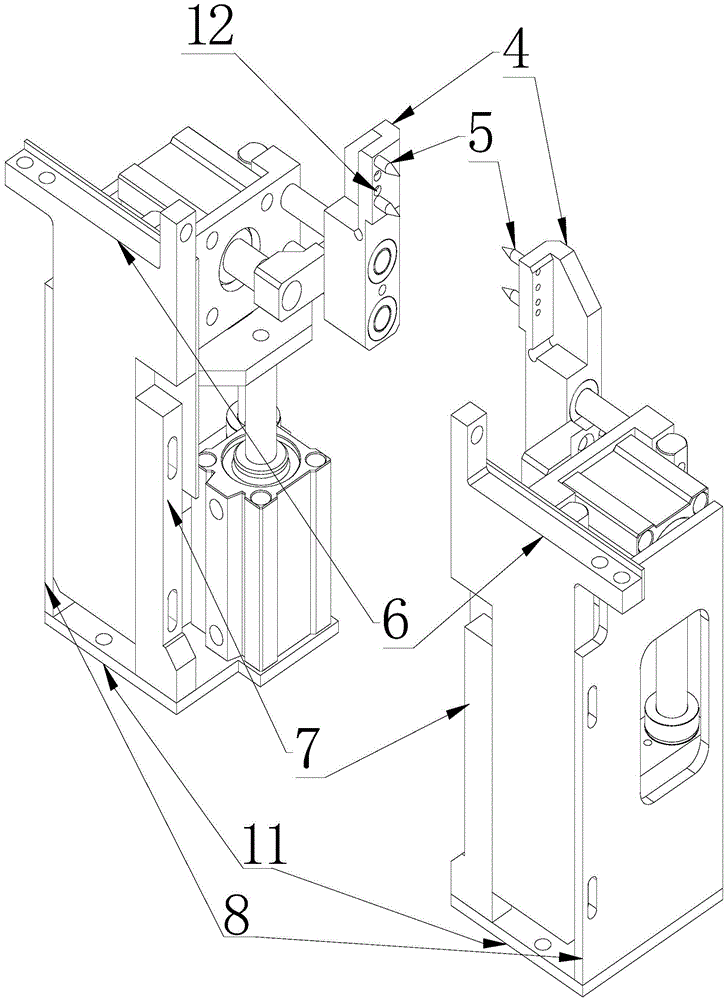 A surrounding pre-drilling device for combined fireworks group pots