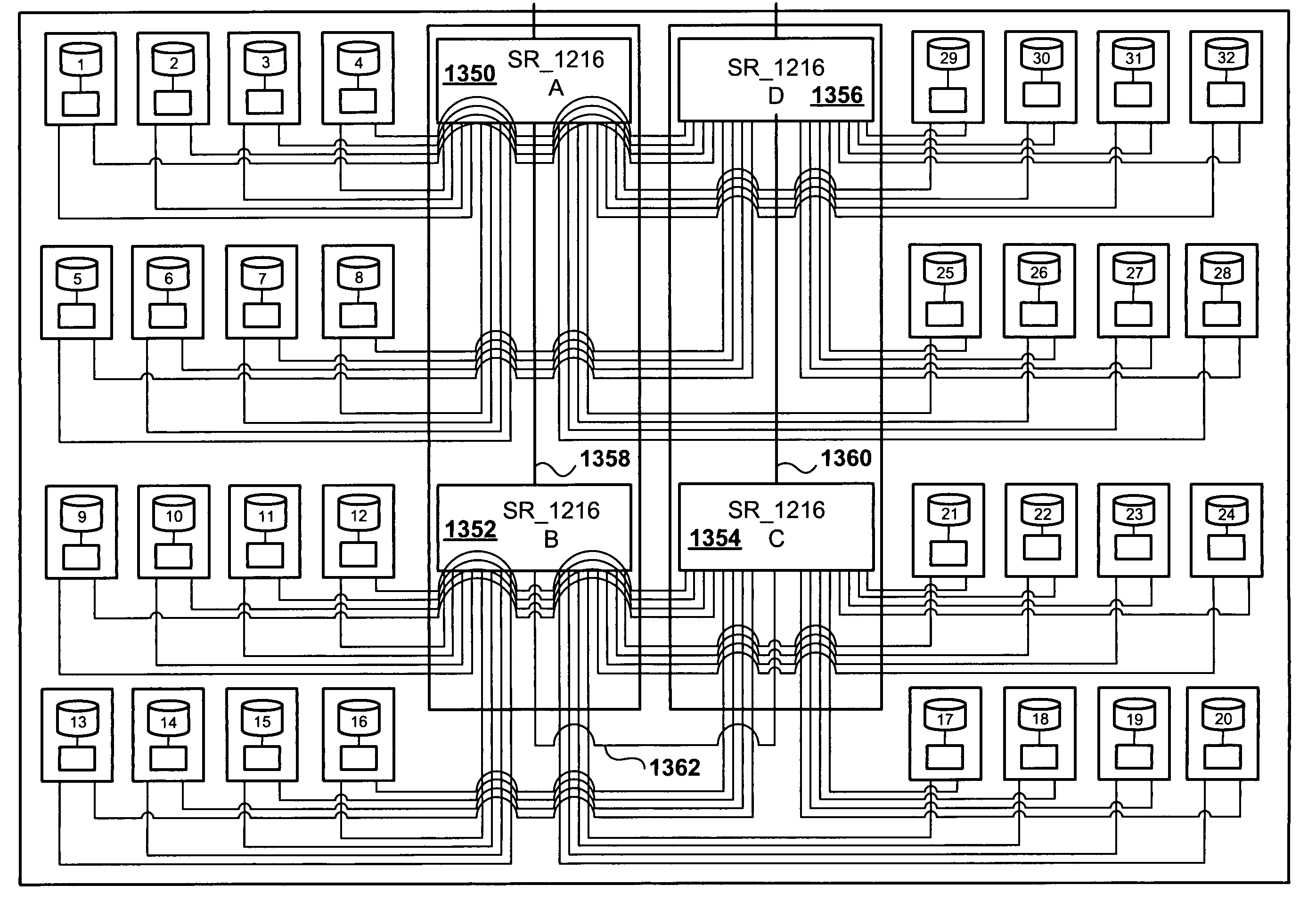 Integrated-circuit implementation of a storage-shelf router and a path controller card for combined use in high-availability mass-storage-device shelves that may be incorporated within disk arrays