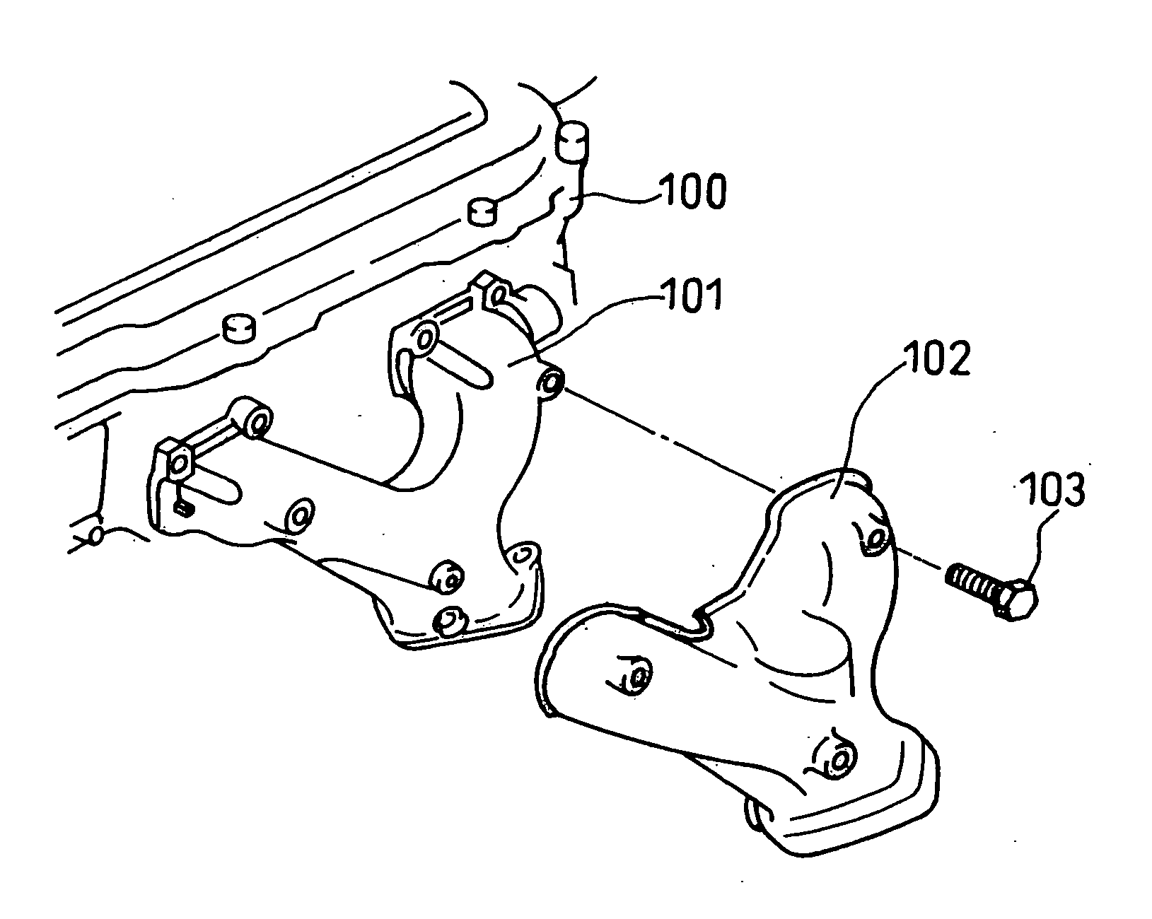 Vibration proofing heat shield plate