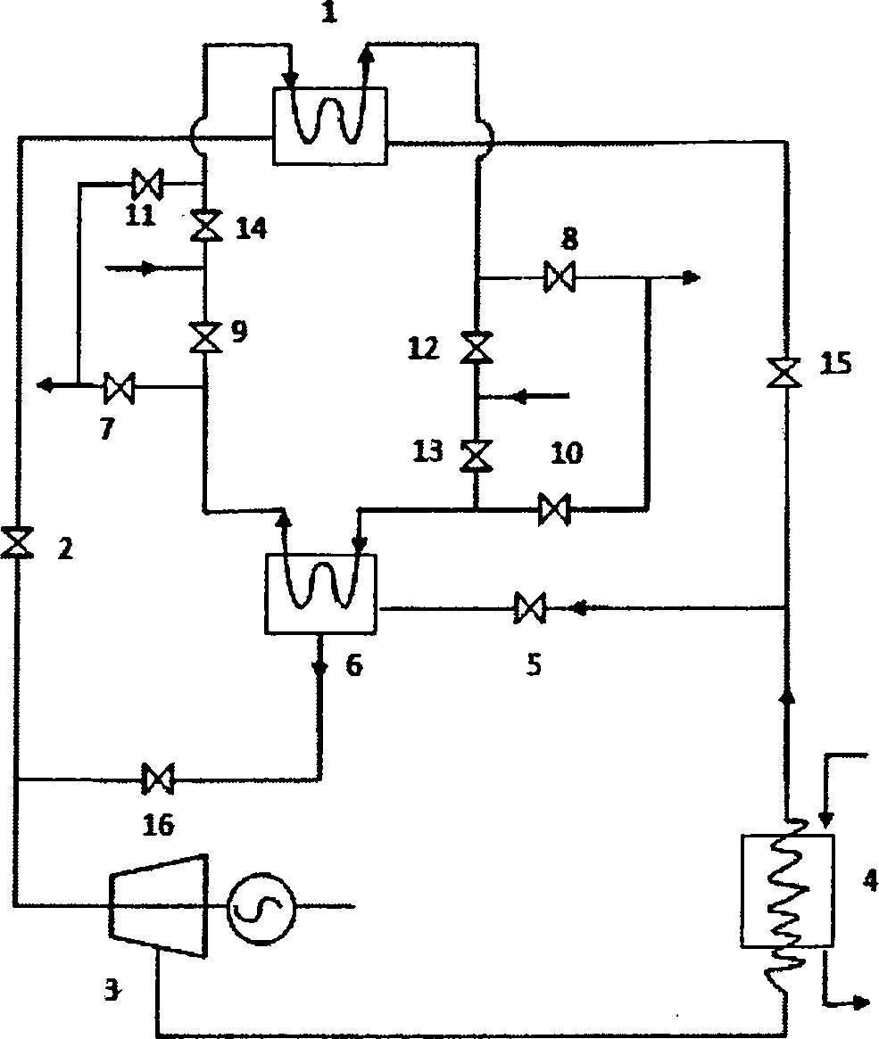 Cooling and power combined supply method and device of adsorptive heat pump