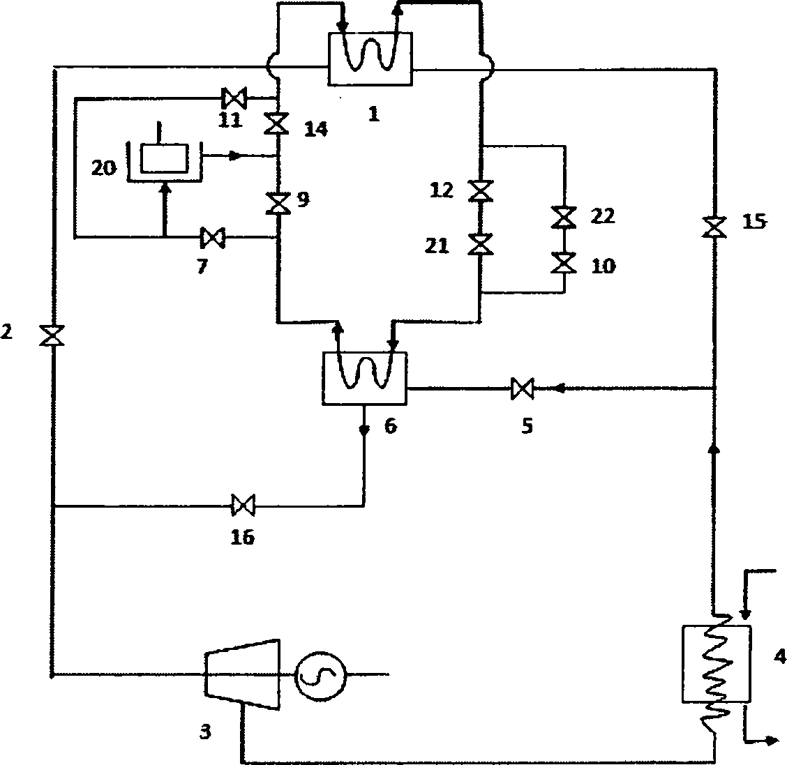 Cooling and power combined supply method and device of adsorptive heat pump