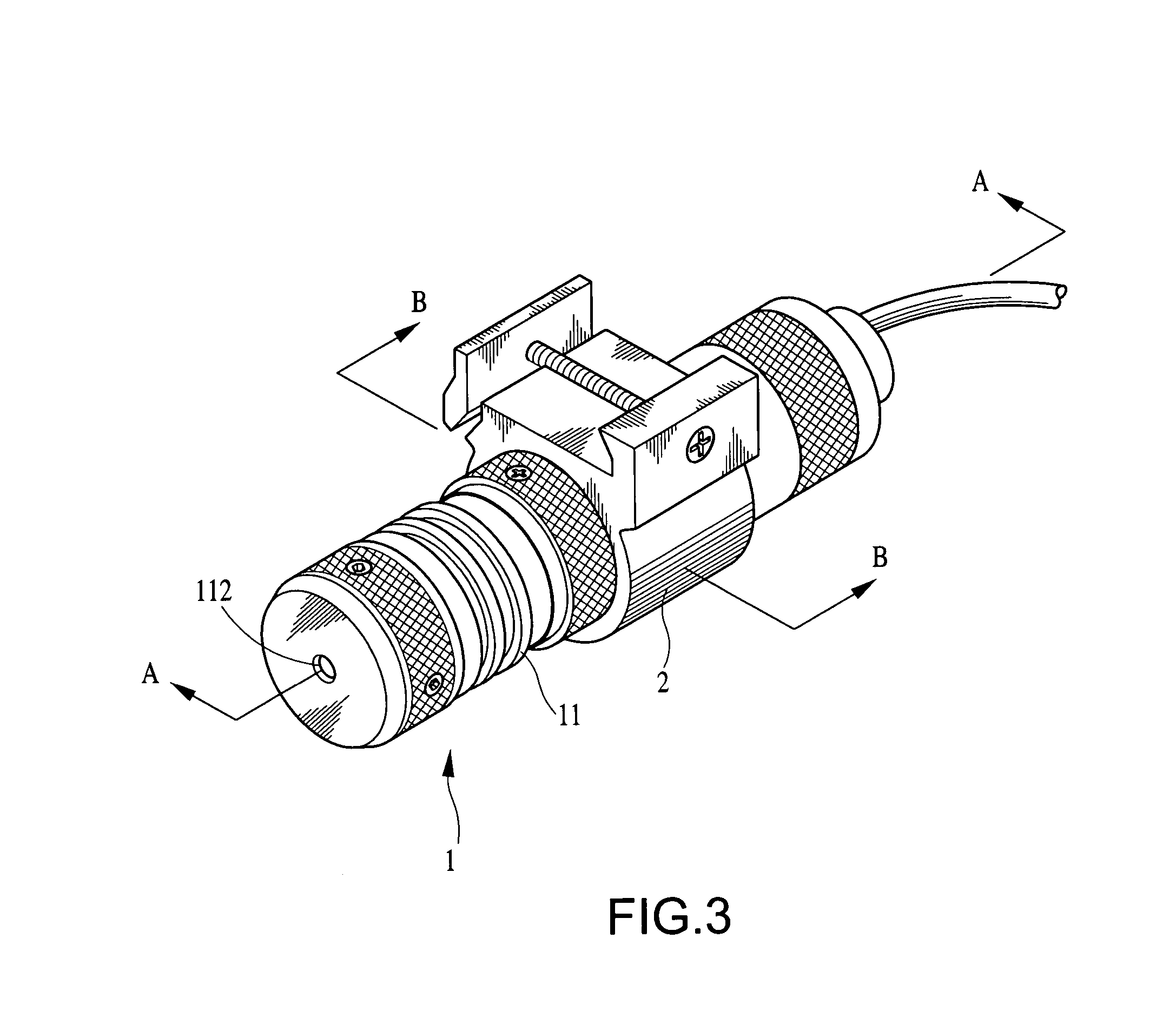 Laser pointer as auxiliary sight of firearm
