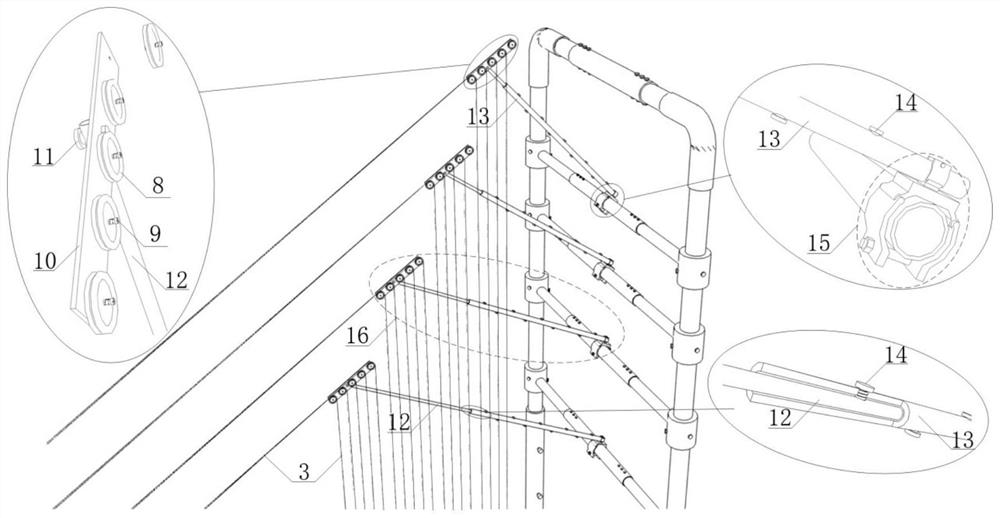 A high-precision multi-point displacement meter for indoor small model test, indoor small model test device, and use method