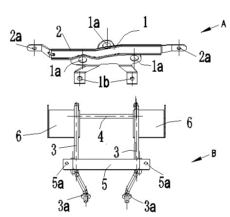 Combined mounting frame for instrument, instrument shield, front steering lamp and front air deflector