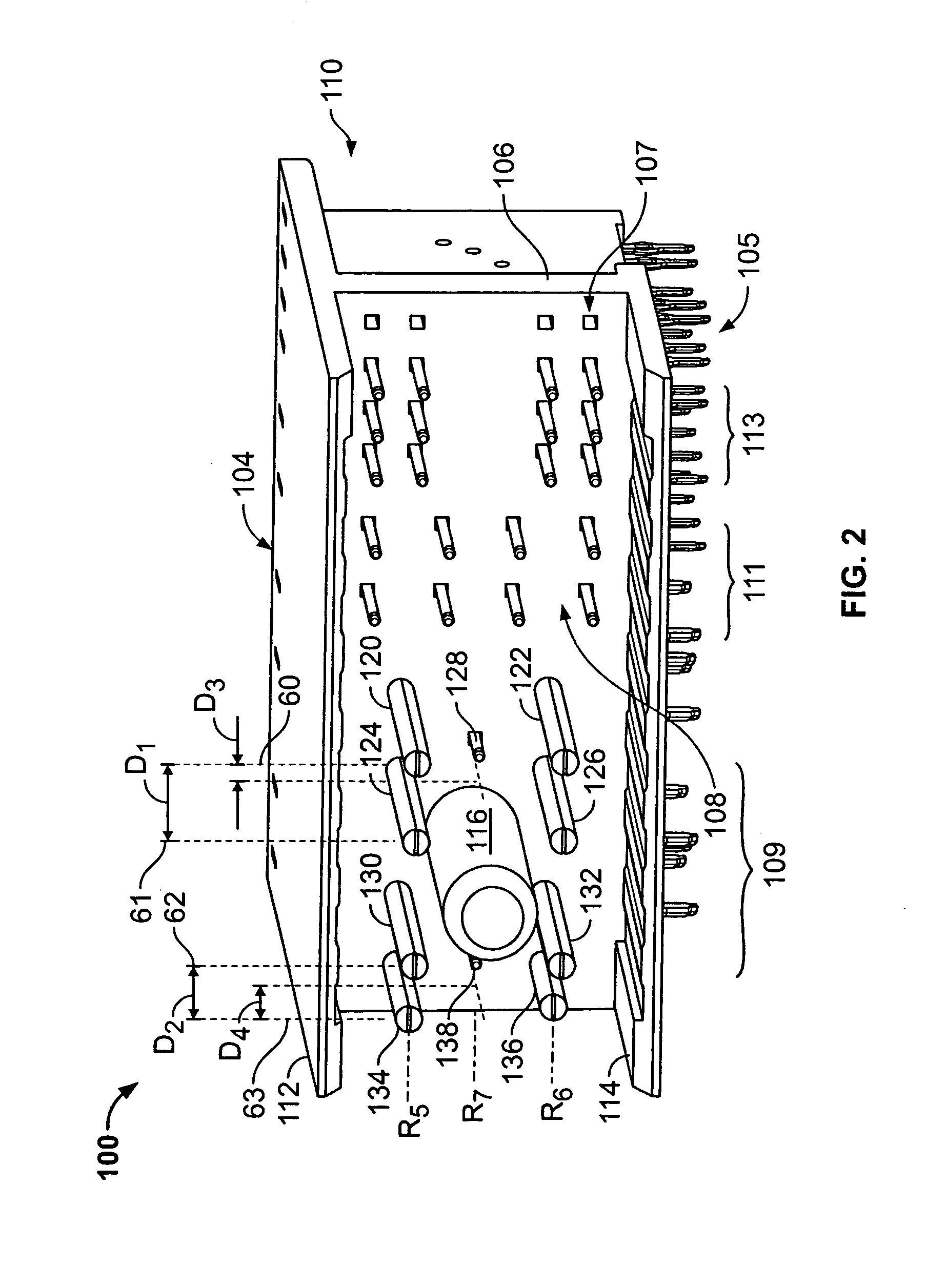 Modular connector assembly with adjustable distance between contact wafers