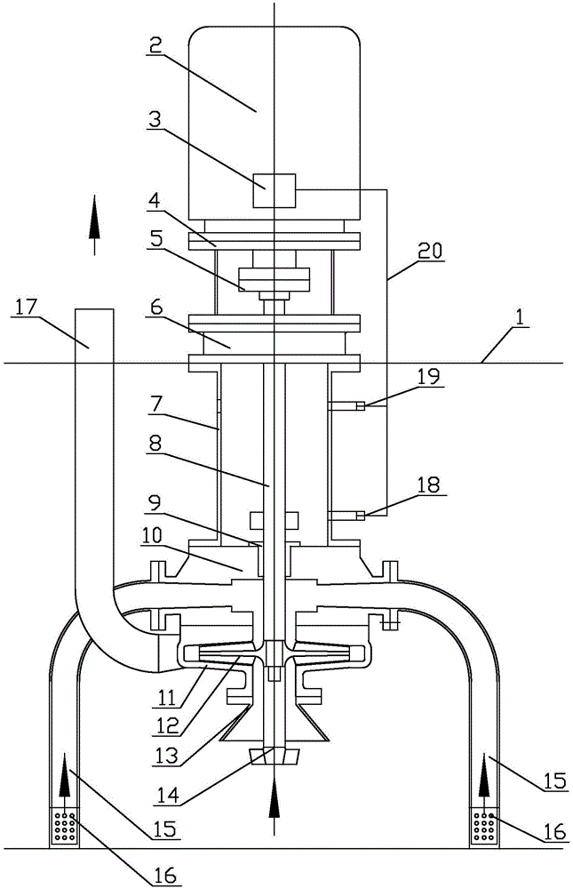 Dry type sewage pump