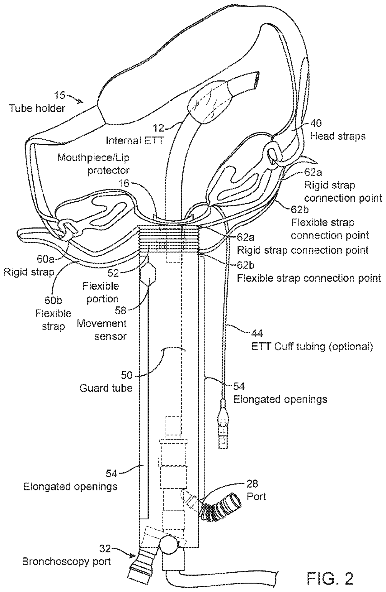 Endotracheal tube guard with optional holding system and optional sensor