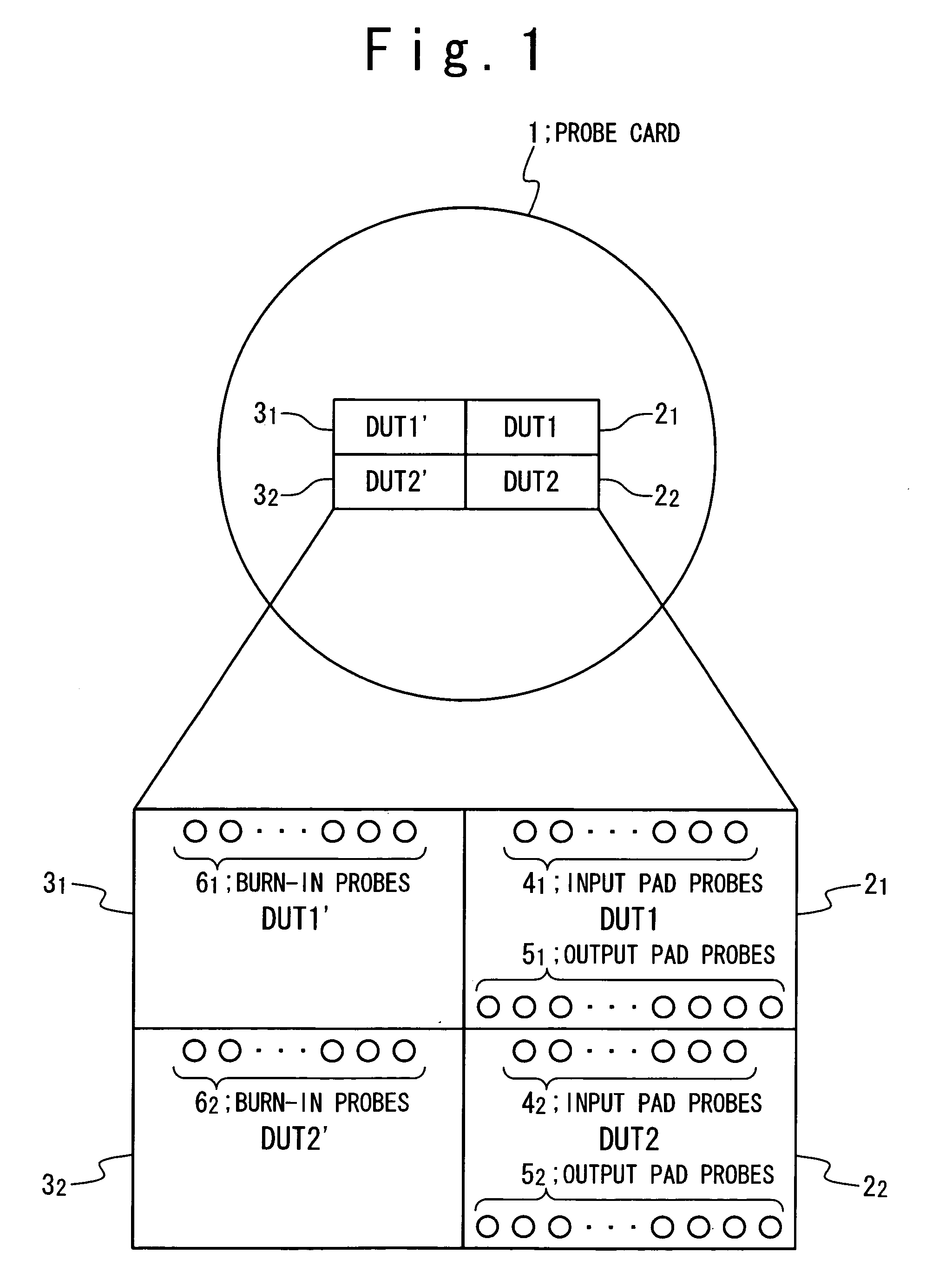 Method and measurement program for burn-in test of two semiconductor devices simultaneously