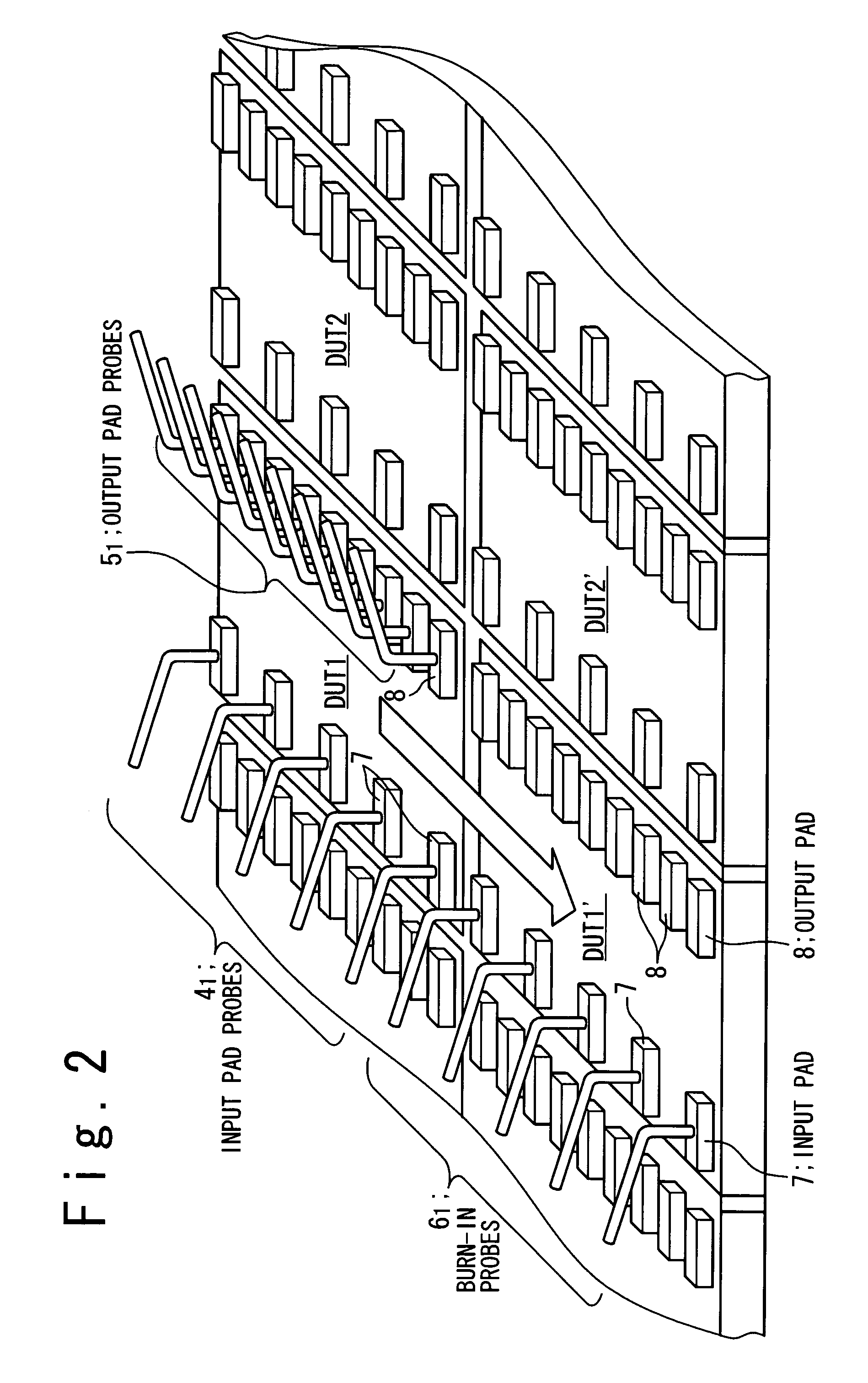 Method and measurement program for burn-in test of two semiconductor devices simultaneously