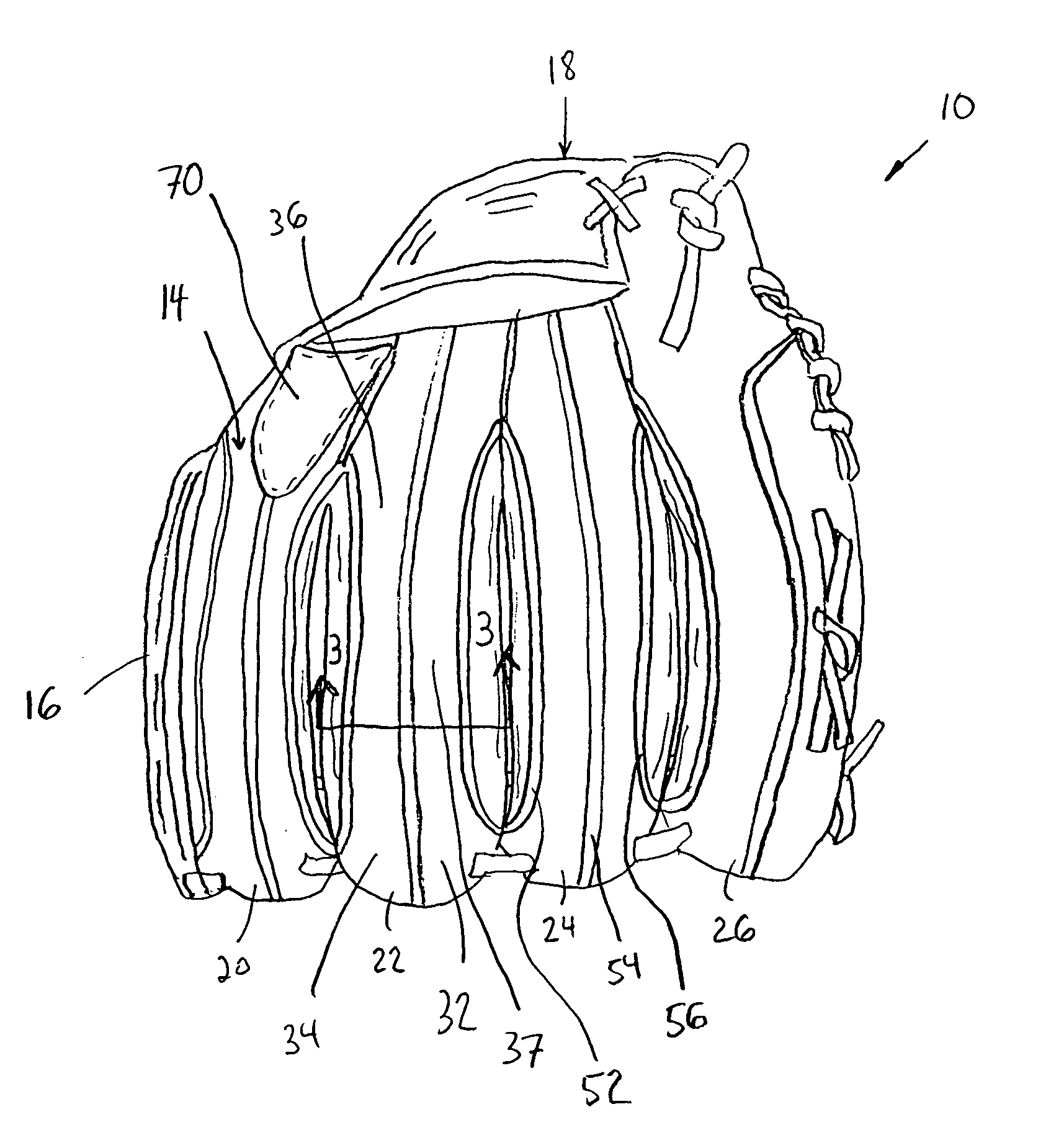 Ball glove with finger stalls having multiple weltings