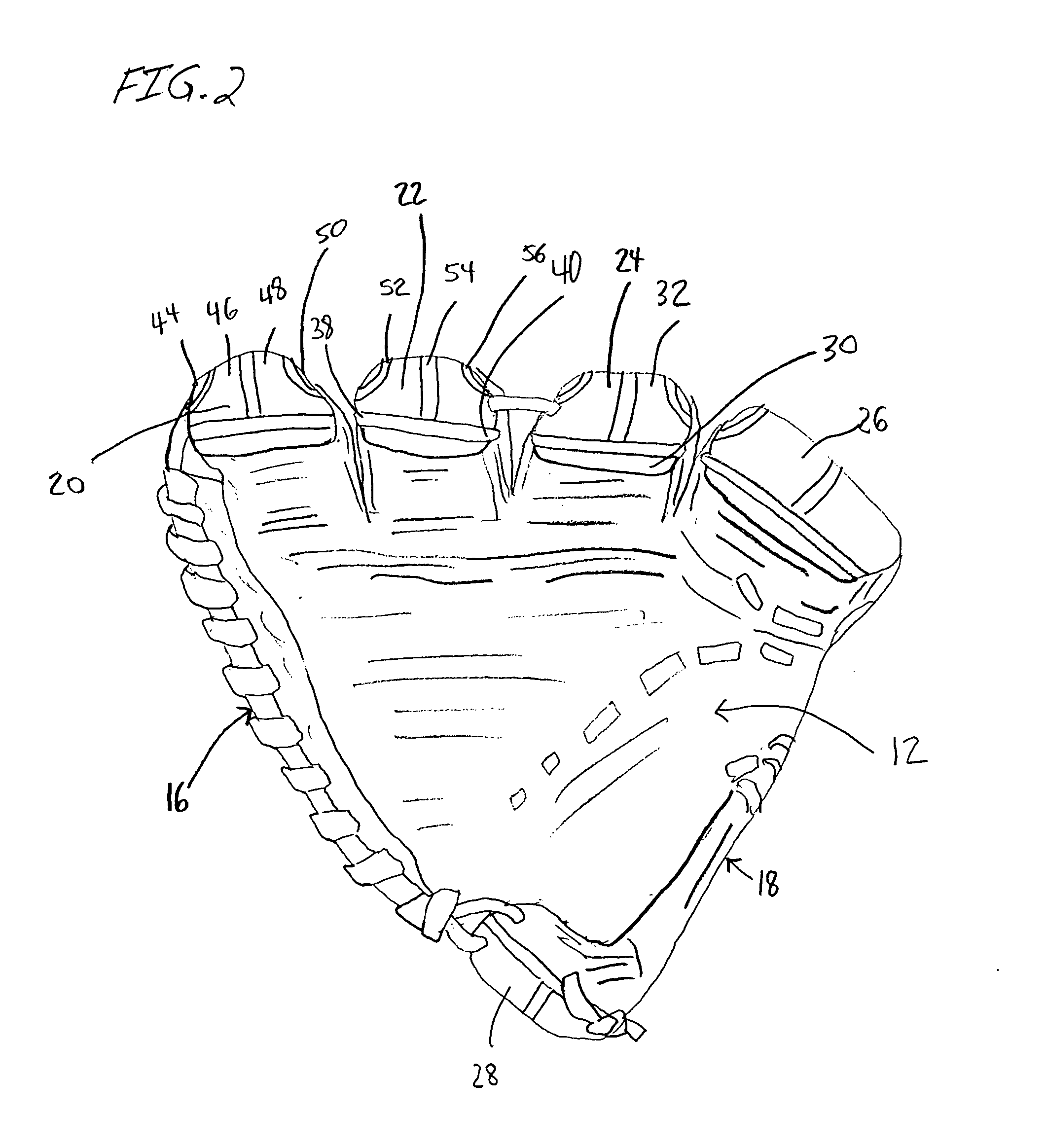 Ball glove with finger stalls having multiple weltings