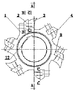 Combined conveniently-detached tool for multi-jaw waste material breaker