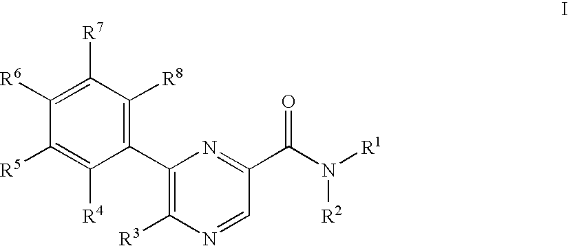 Pyrazinecarboxamide derivatives as CB1 antagonists