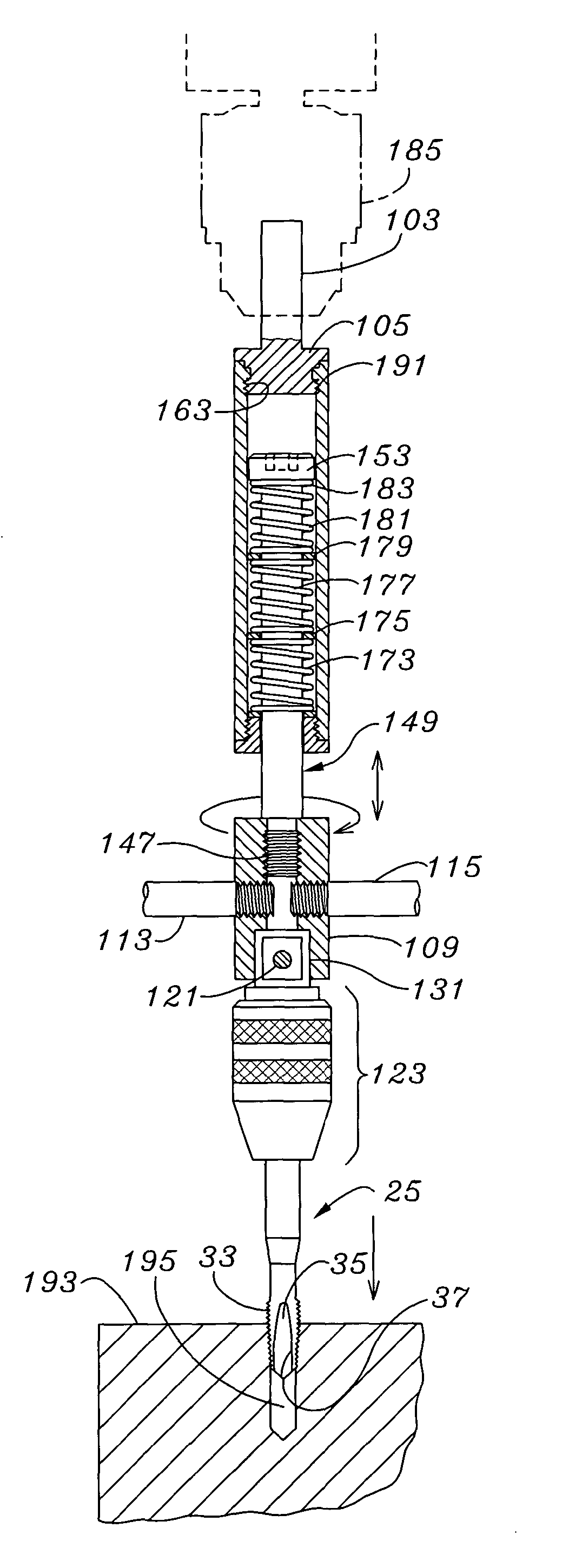 Tapping tool for use with drill press