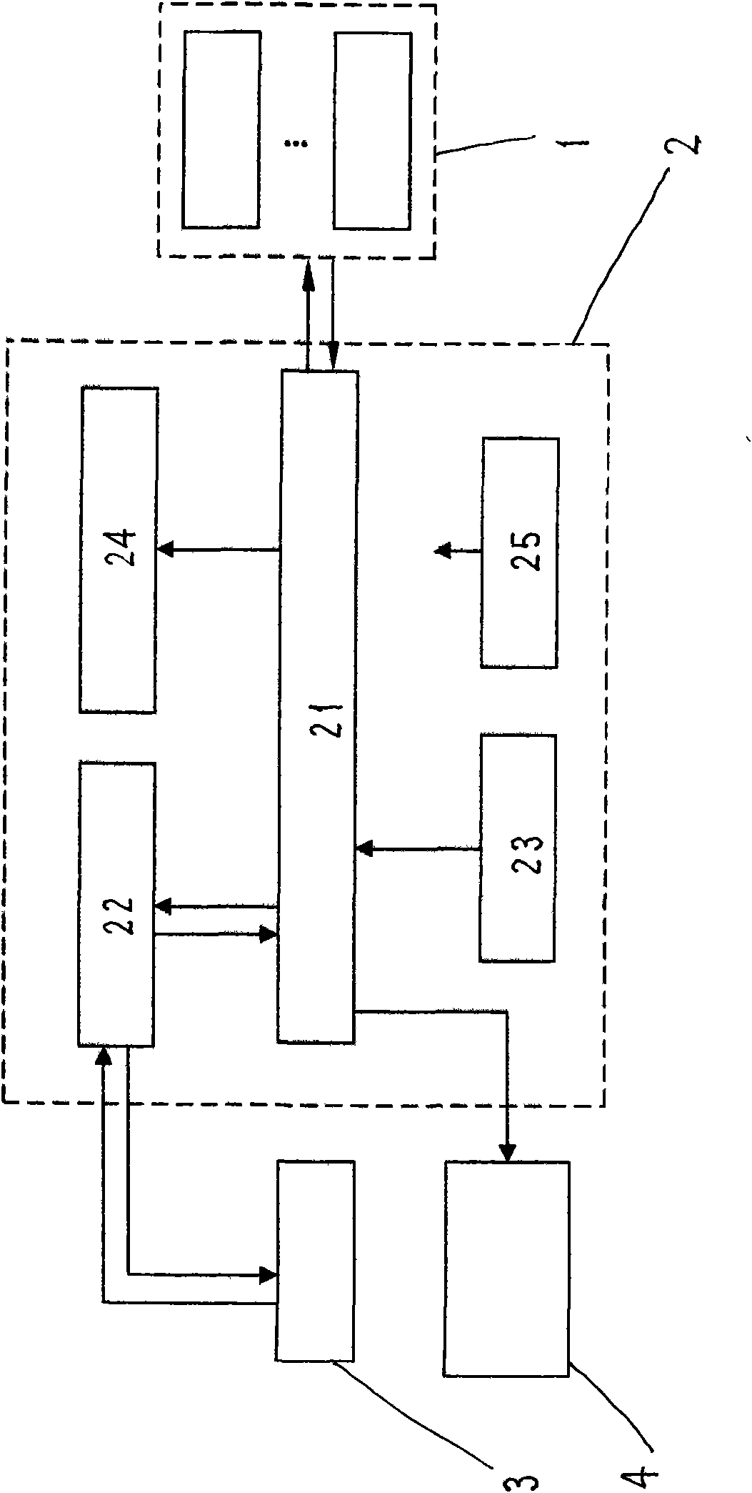 Embedded type power station monitoring device for total electric propulsion ship