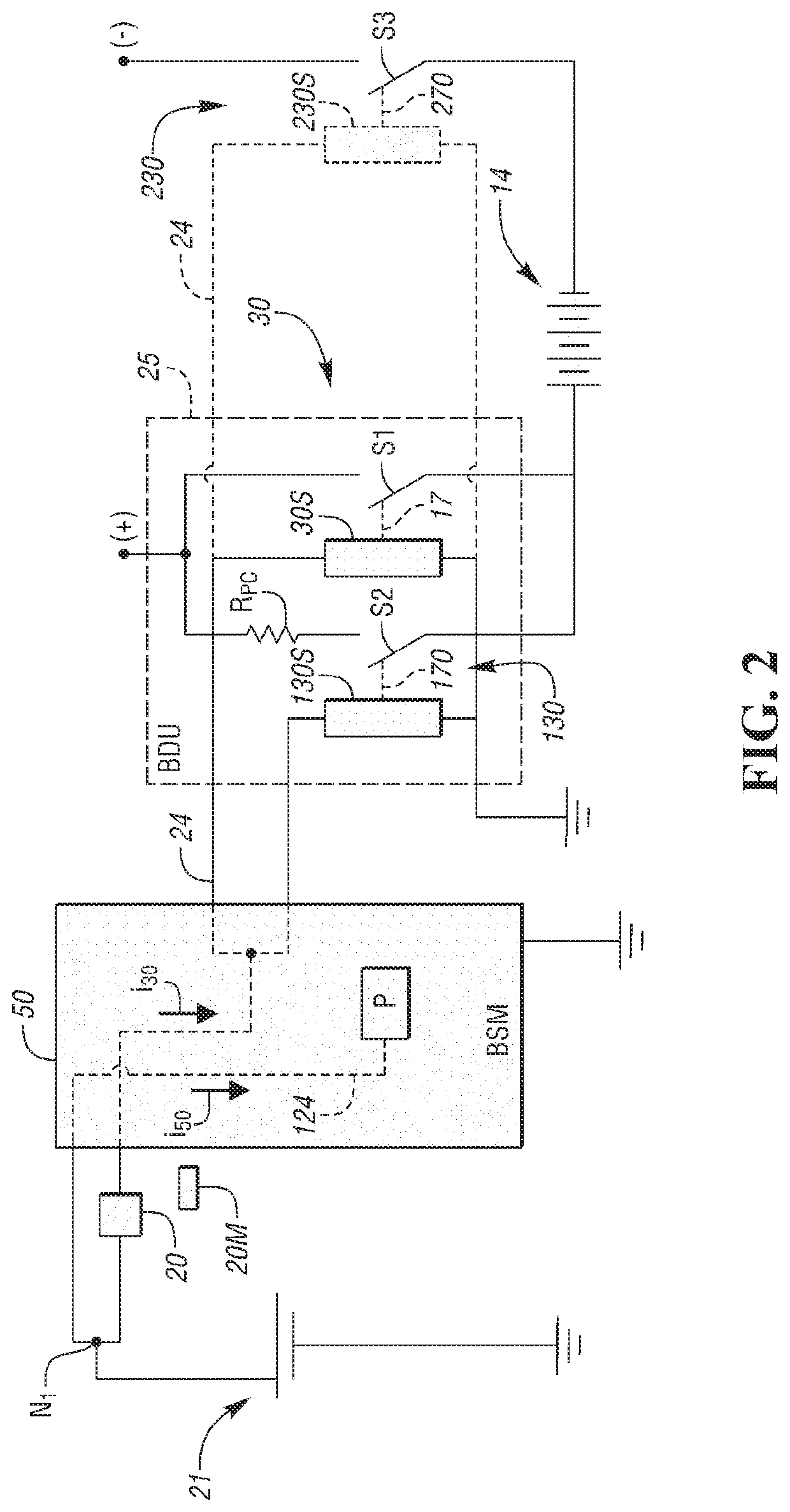 Electrical system with high-voltage system lockout function