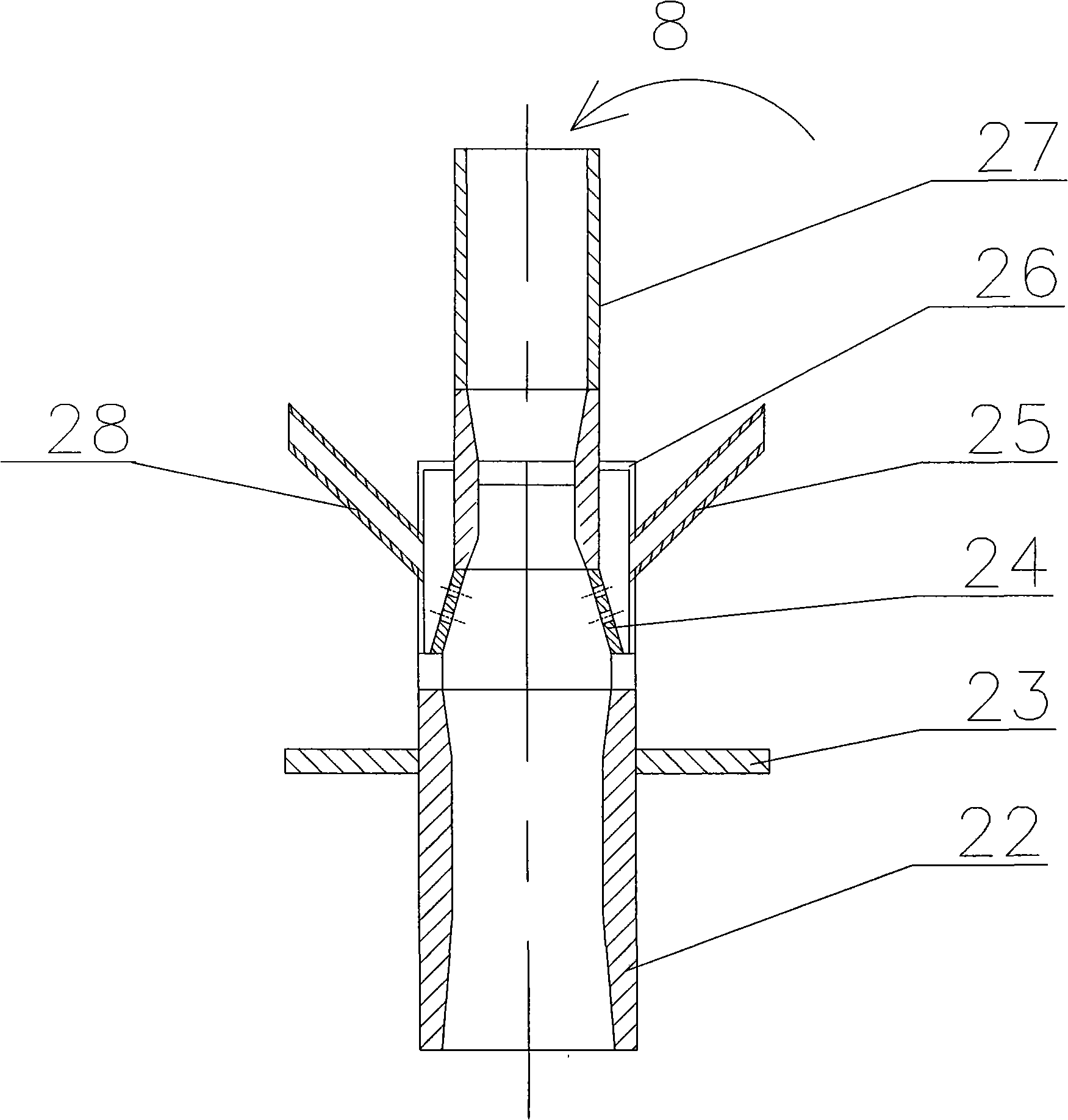 Method for producing movable core low segregation large-sized hollow steel ingot