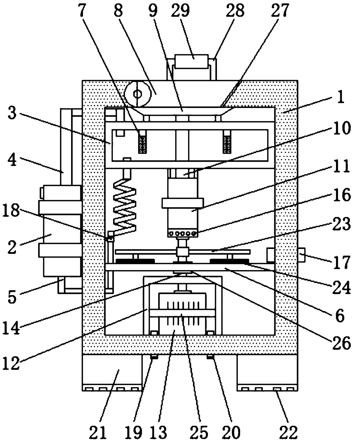 Grinding and mixing device for coating processing