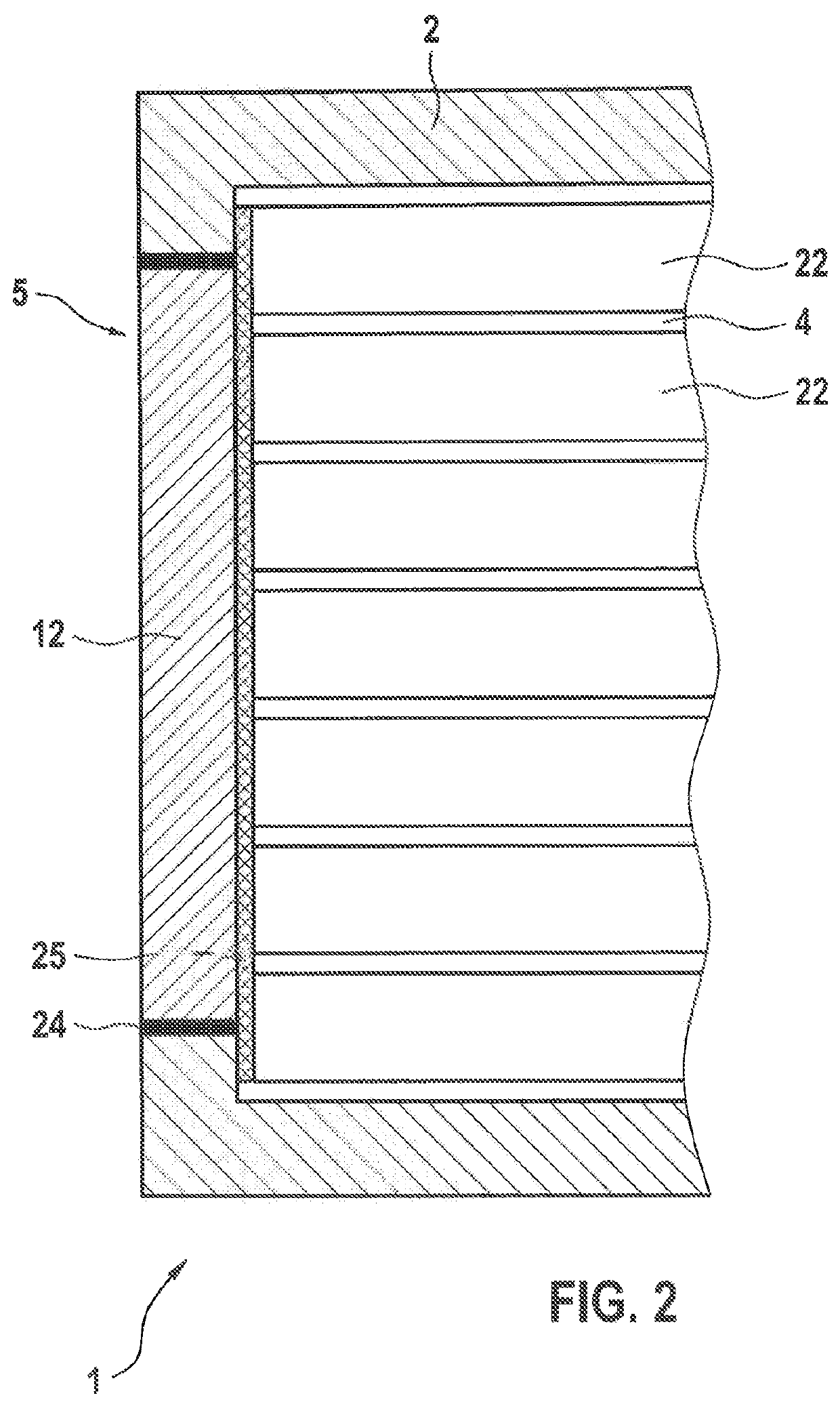 Battery module, method for the production thereof, and battery