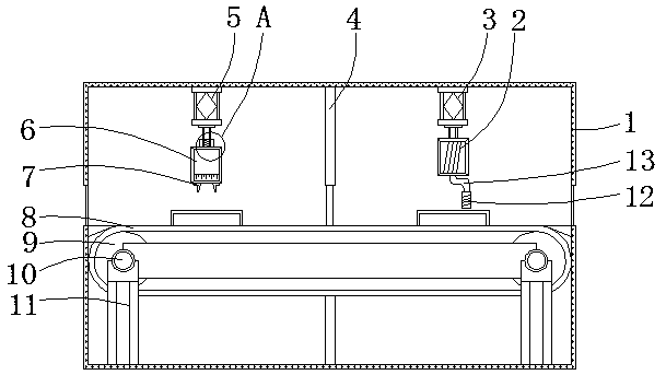 A bearing wear degree detection and maintenance device for a mechanical manufacturing system