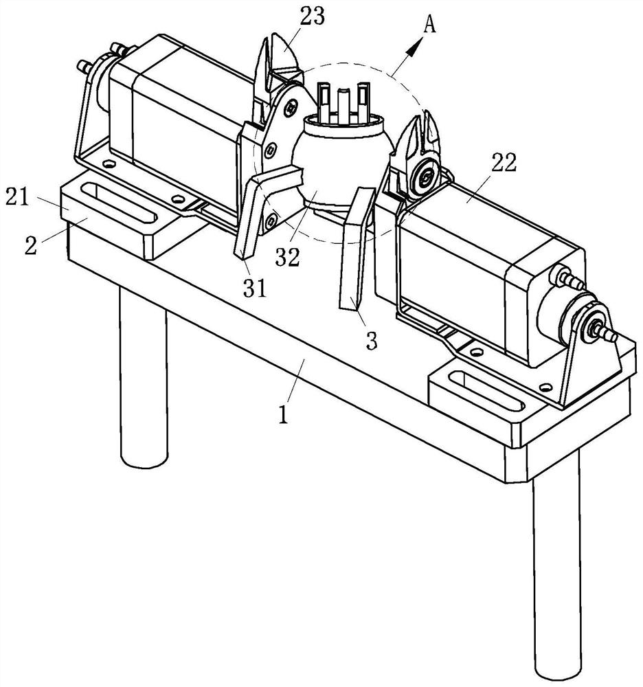 Shearing mechanism for assembly of cup lid