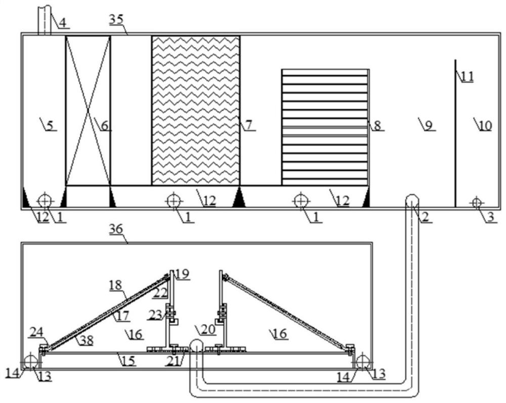 Device for recovering oil substances in petroleum and coal chemical industry wastewater and operation method thereof