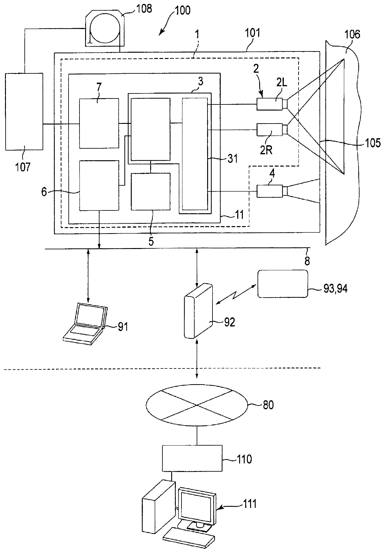 Apparatus for measuring number of people in elevator, elevator having the apparatus, and elevator system including a plurality of elevators with the apparatus