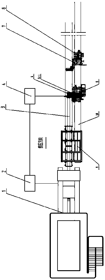 Aluminum profile continuous extrusion interrupting method and device capable of achieving automatic weld joint finding