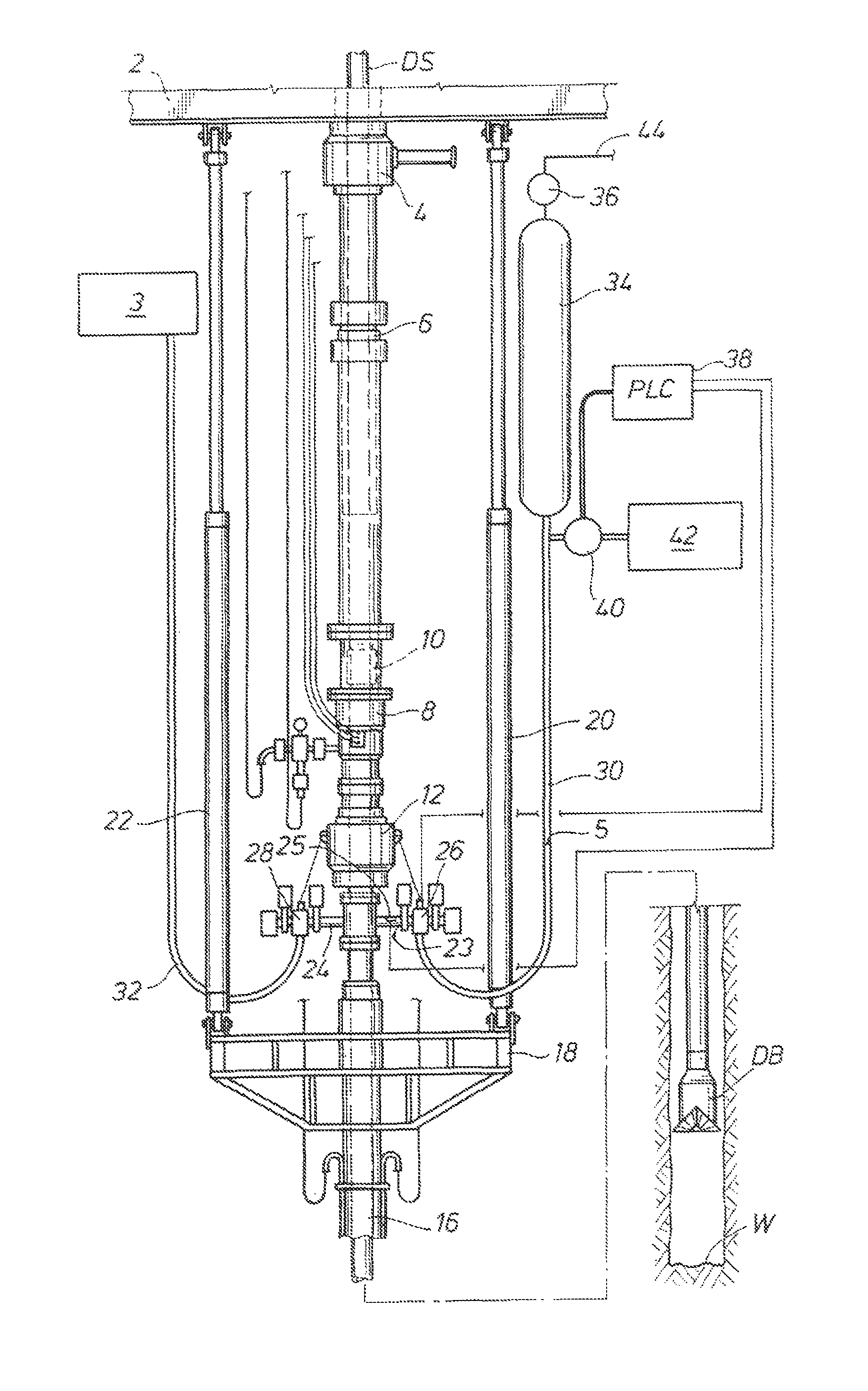 System and method for managing heave pressure from a floating rig