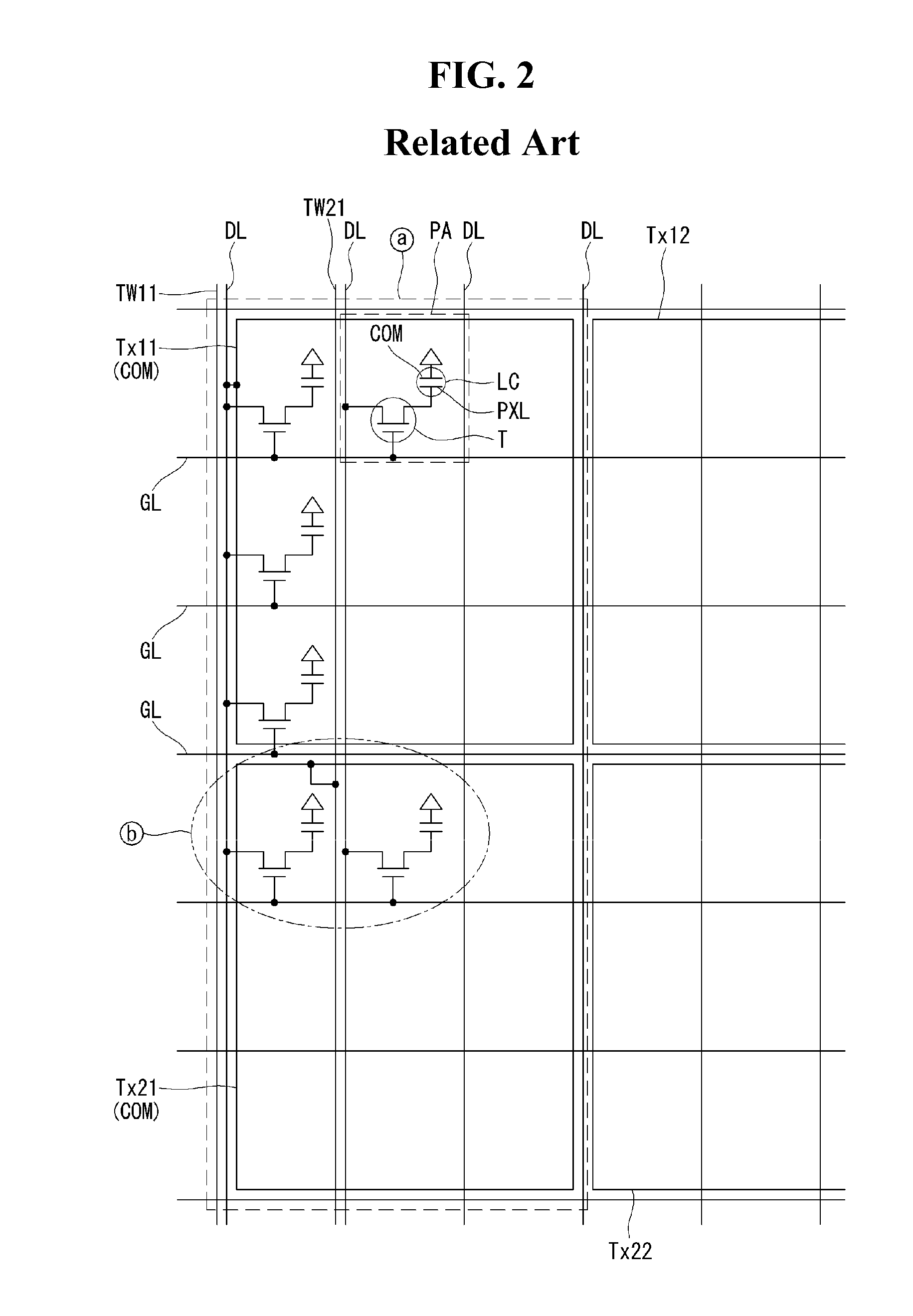 Ultra high resolution flat panel display having in-cell type touch sensor