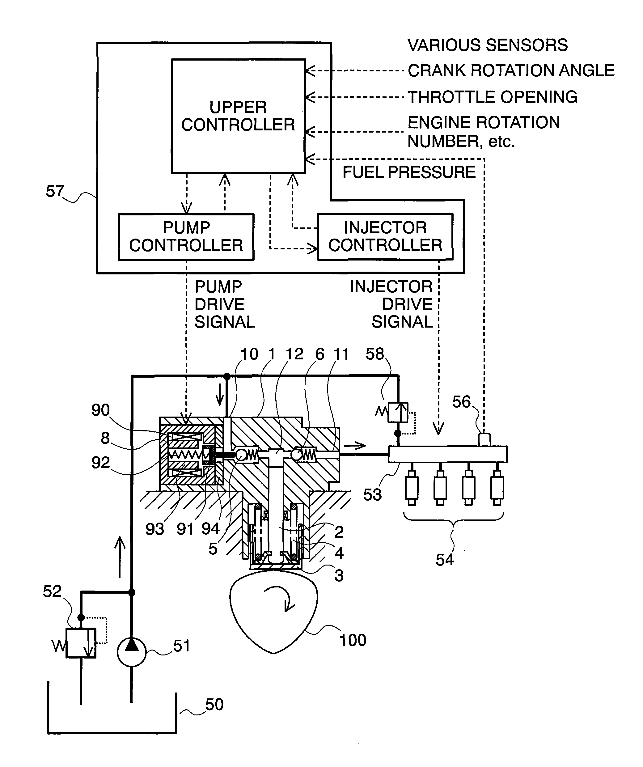 Controlling Apparatus of Variable Capacity Type Fuel Pump and Fuel Supply System