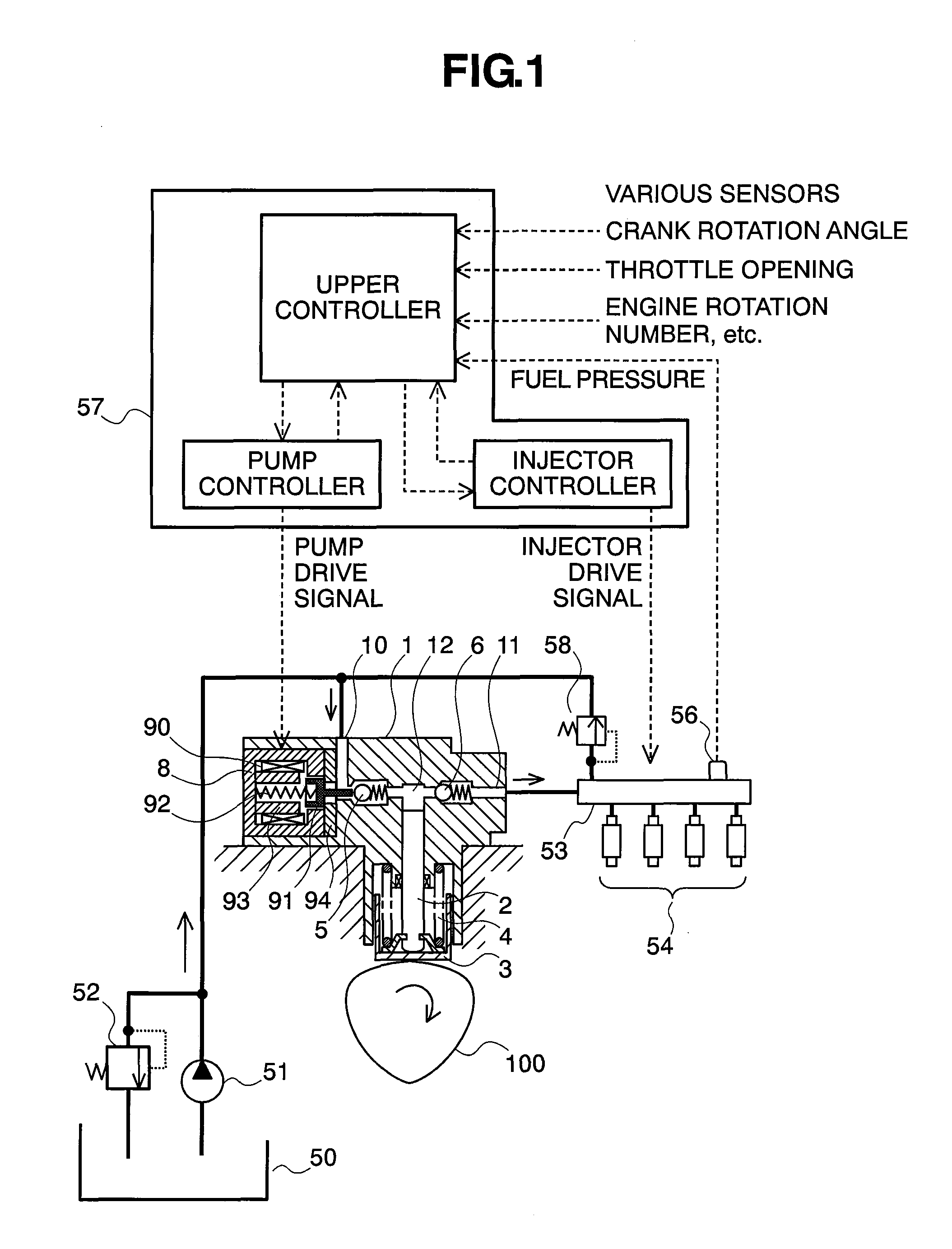 Controlling Apparatus of Variable Capacity Type Fuel Pump and Fuel Supply System