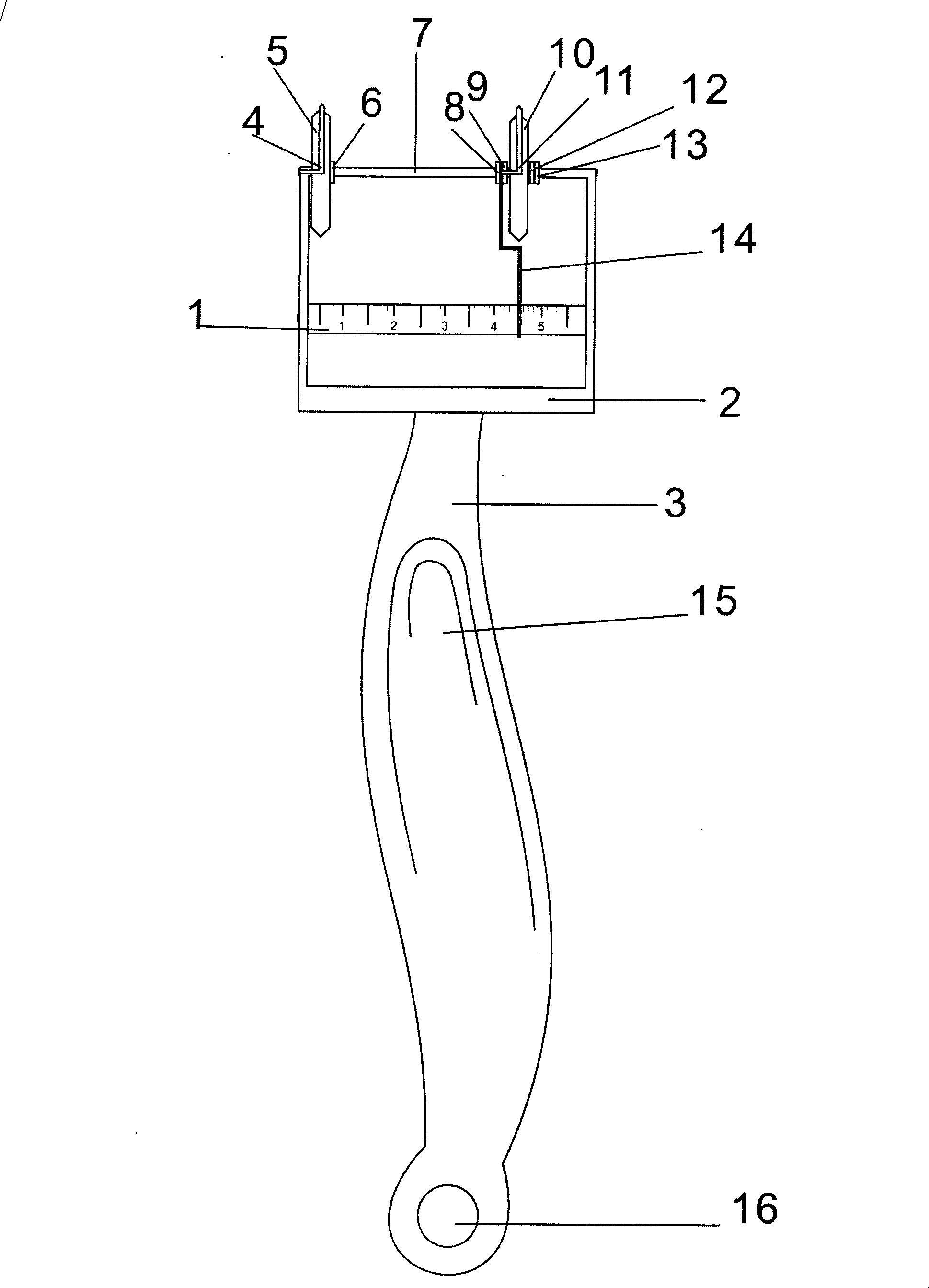 Line drawing device for rough plank