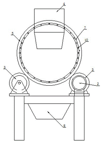 Rotary screen capable of rotating forwards and backwards and provided with spiral screening rings